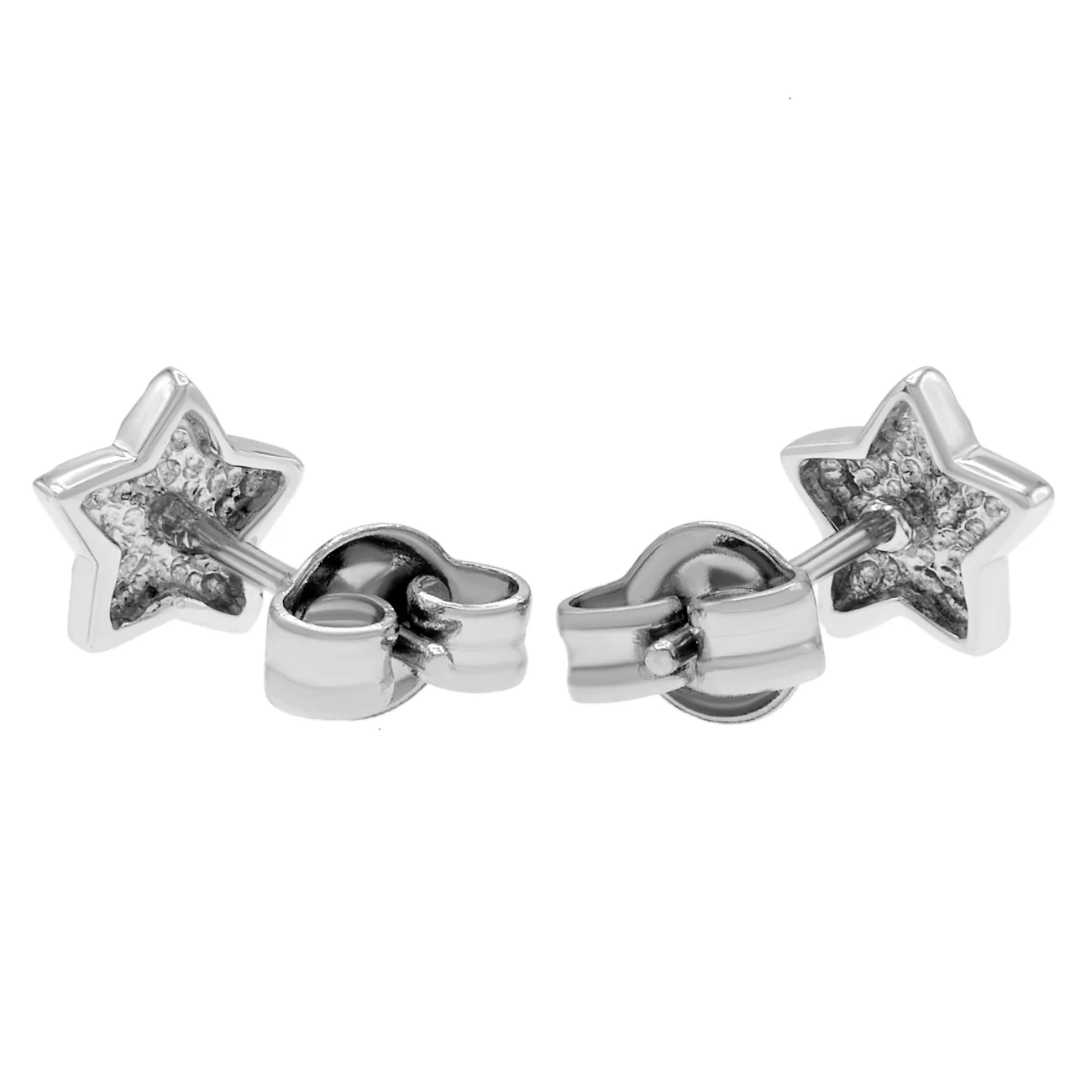 Platinum Star Stud Earrings - Image 2