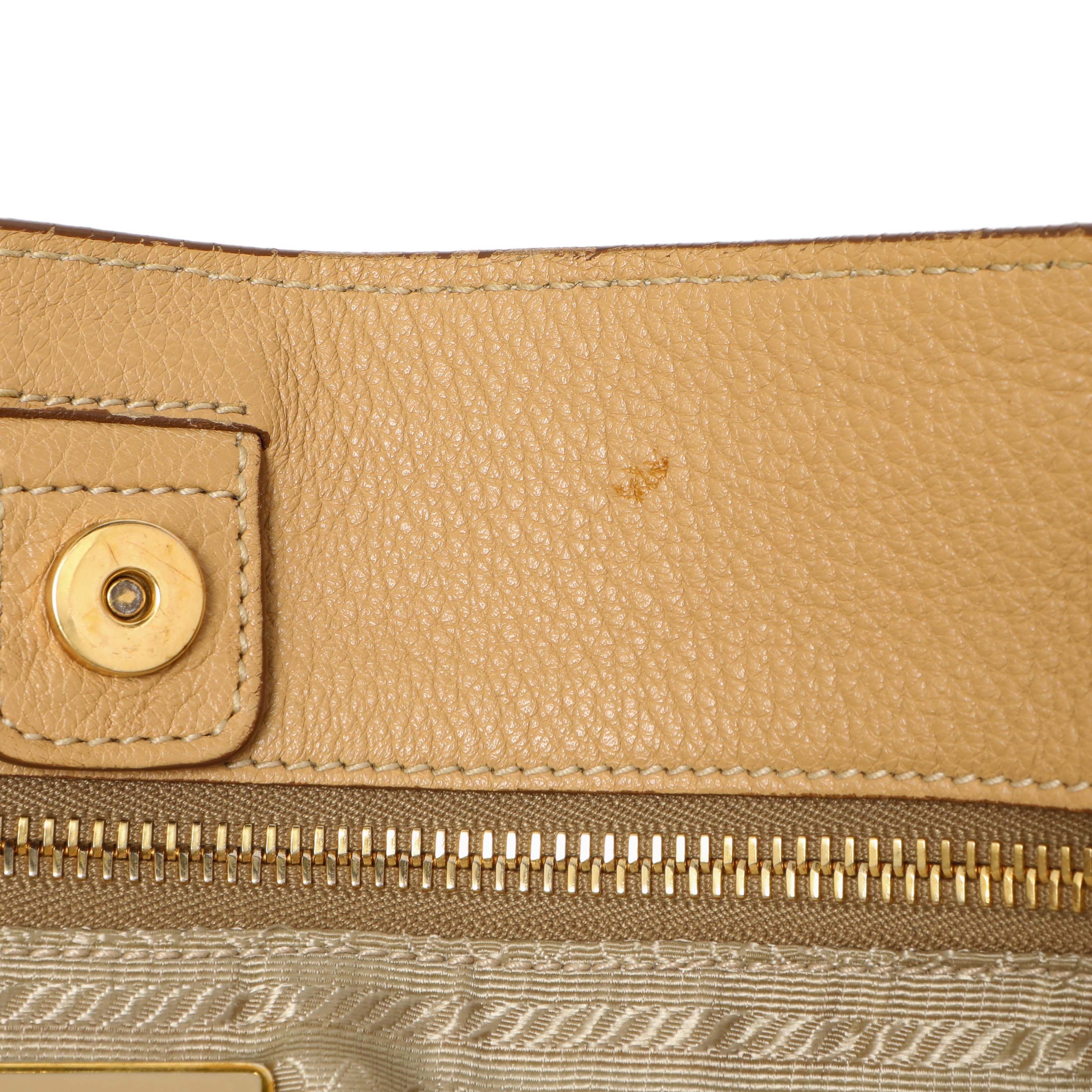 Prada Beige Vitello Daino Shoulder Bag - Image 12