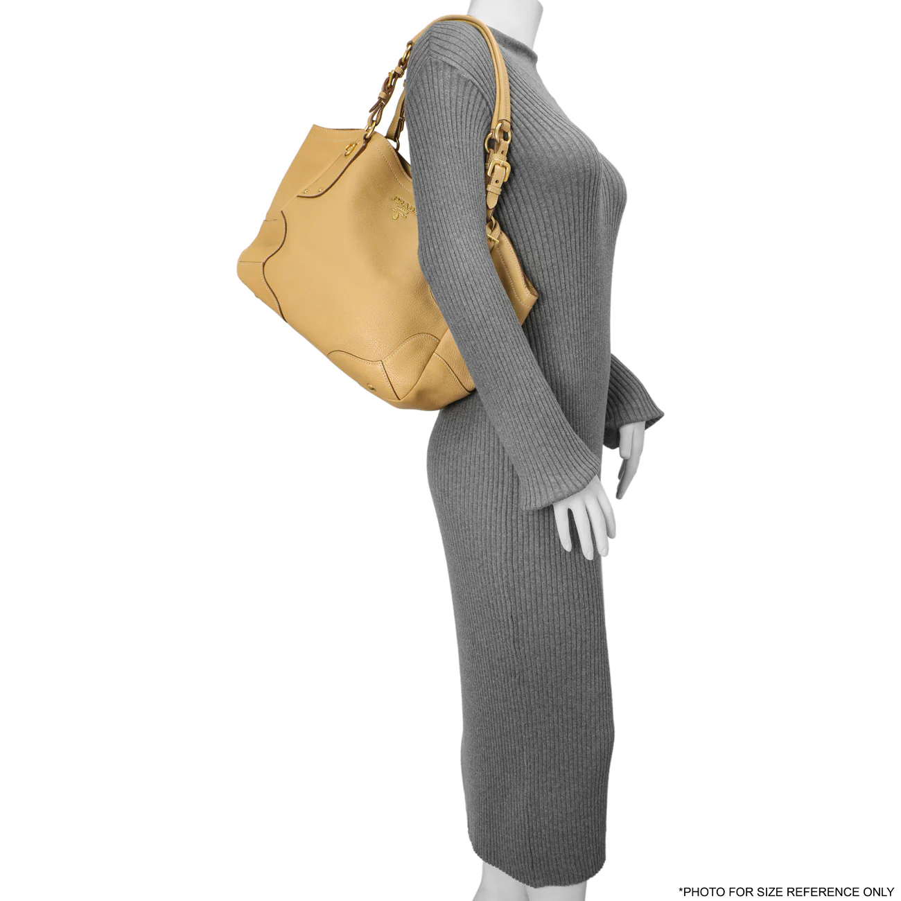 Prada Beige Vitello Daino Shoulder Bag - Image 13
