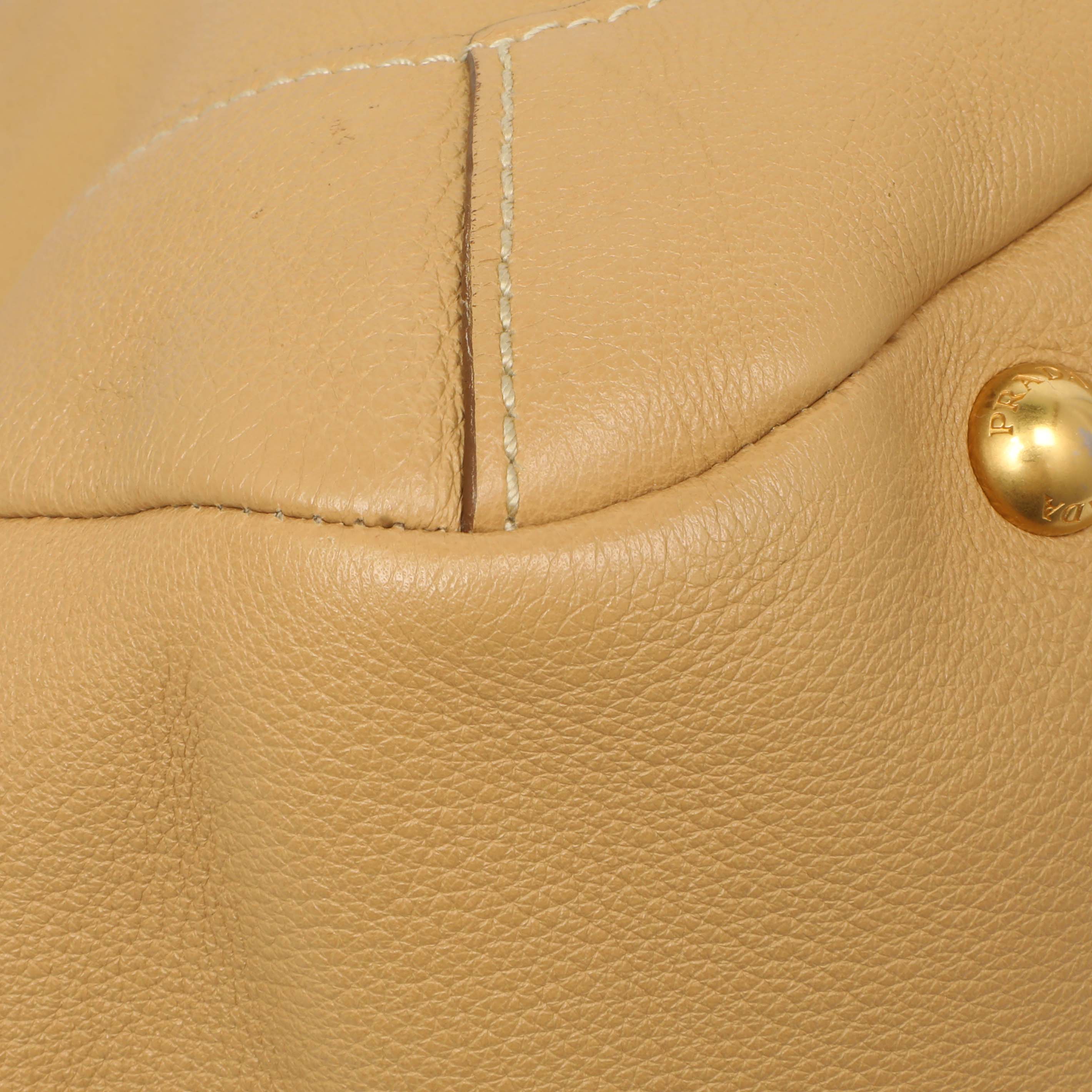 Prada Beige Vitello Daino Shoulder Bag - Image 6