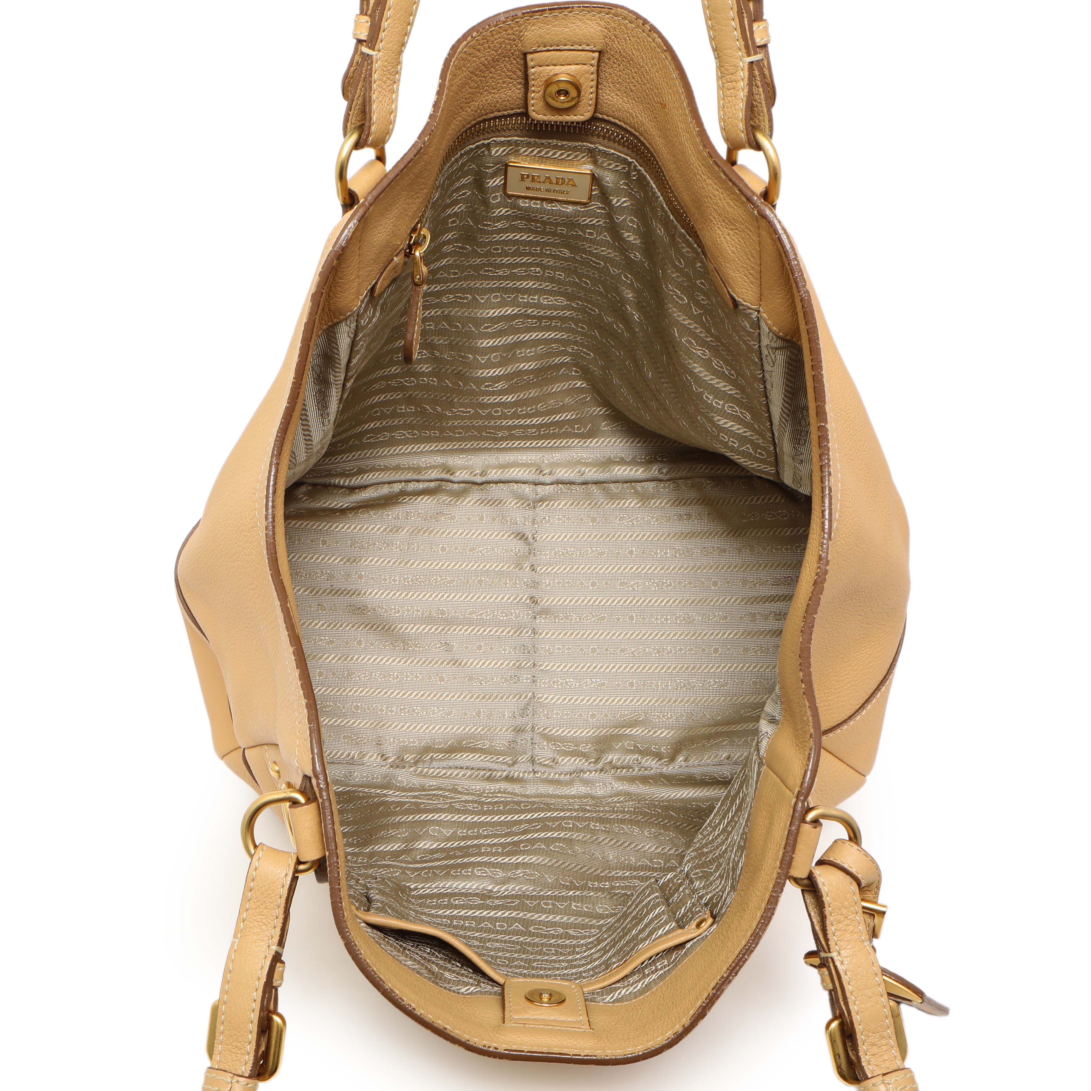 Prada Beige Vitello Daino Shoulder Bag - Image 8