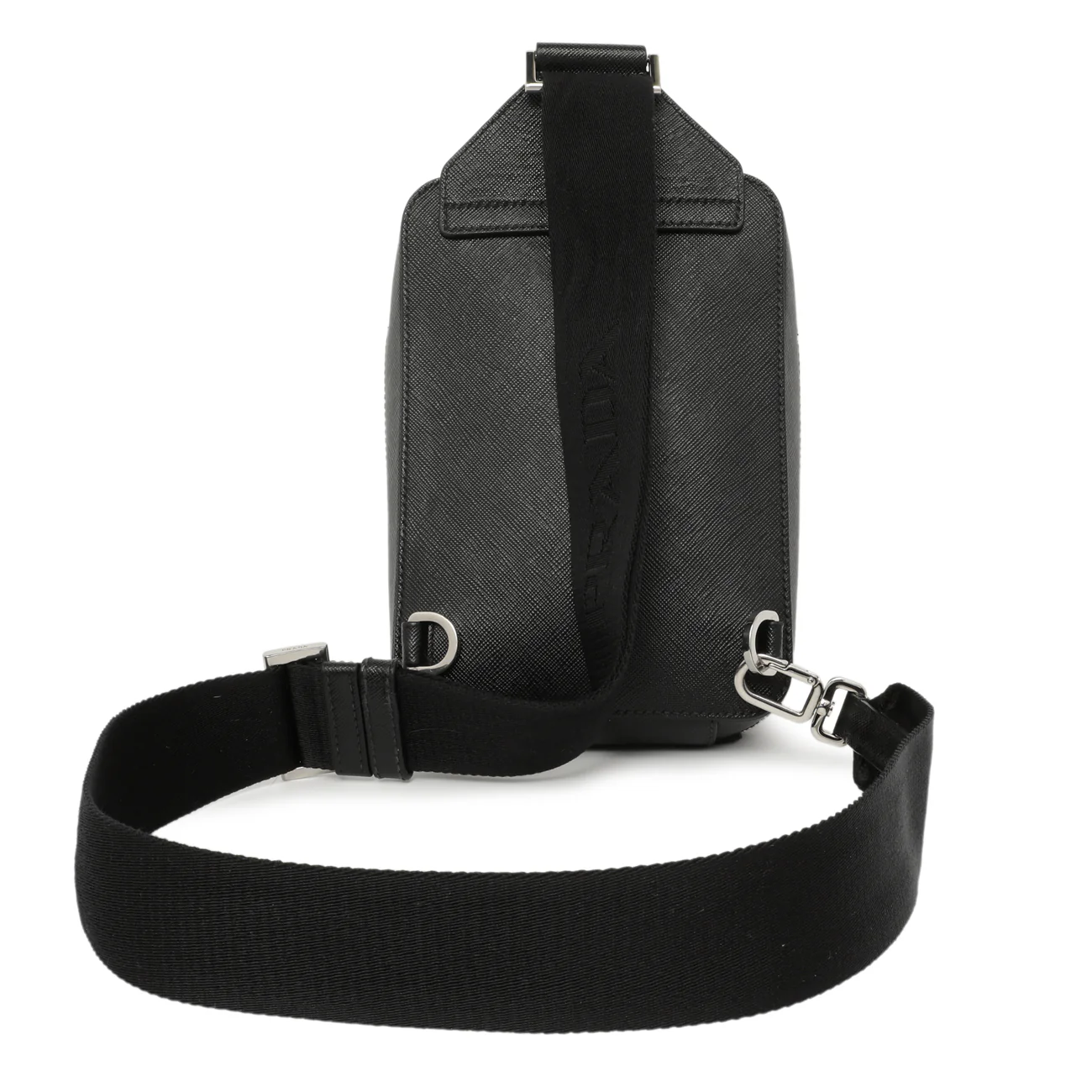 Prada Black Brique Saffiano Travel Sling Bag - Image 2