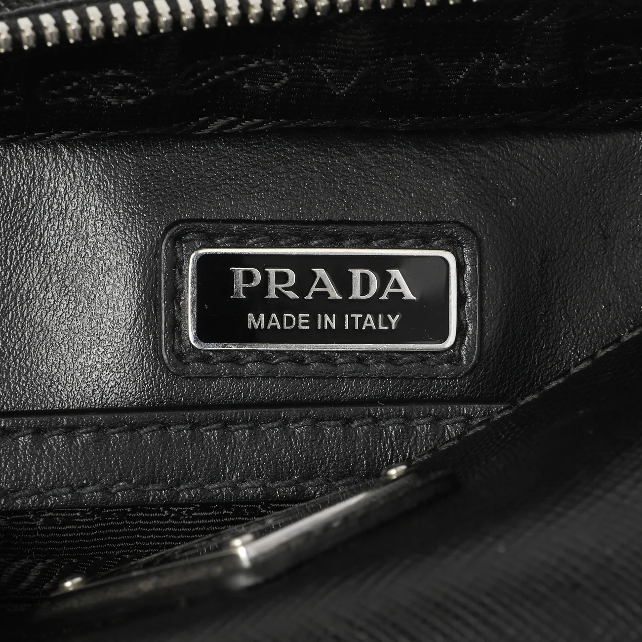 Prada Black Brique Saffiano Travel Sling Bag - Image 5