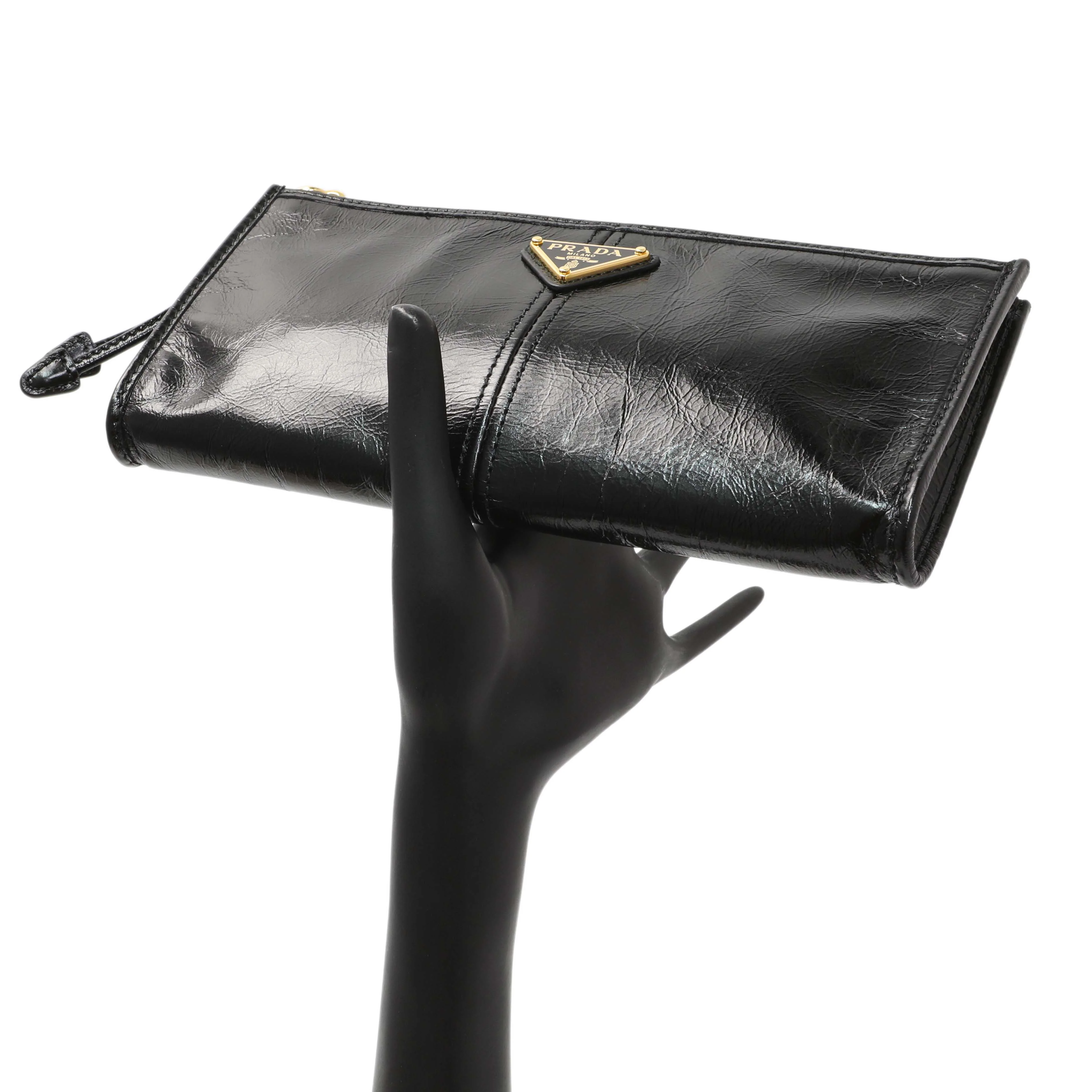 Prada Black Lux Calfskin Pouch - Image 6