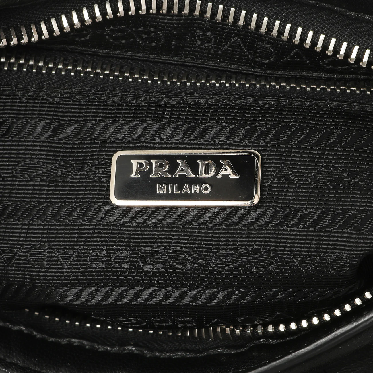 Prada Black Nappa Studded Fringe Wristlet Clutch - Image 5