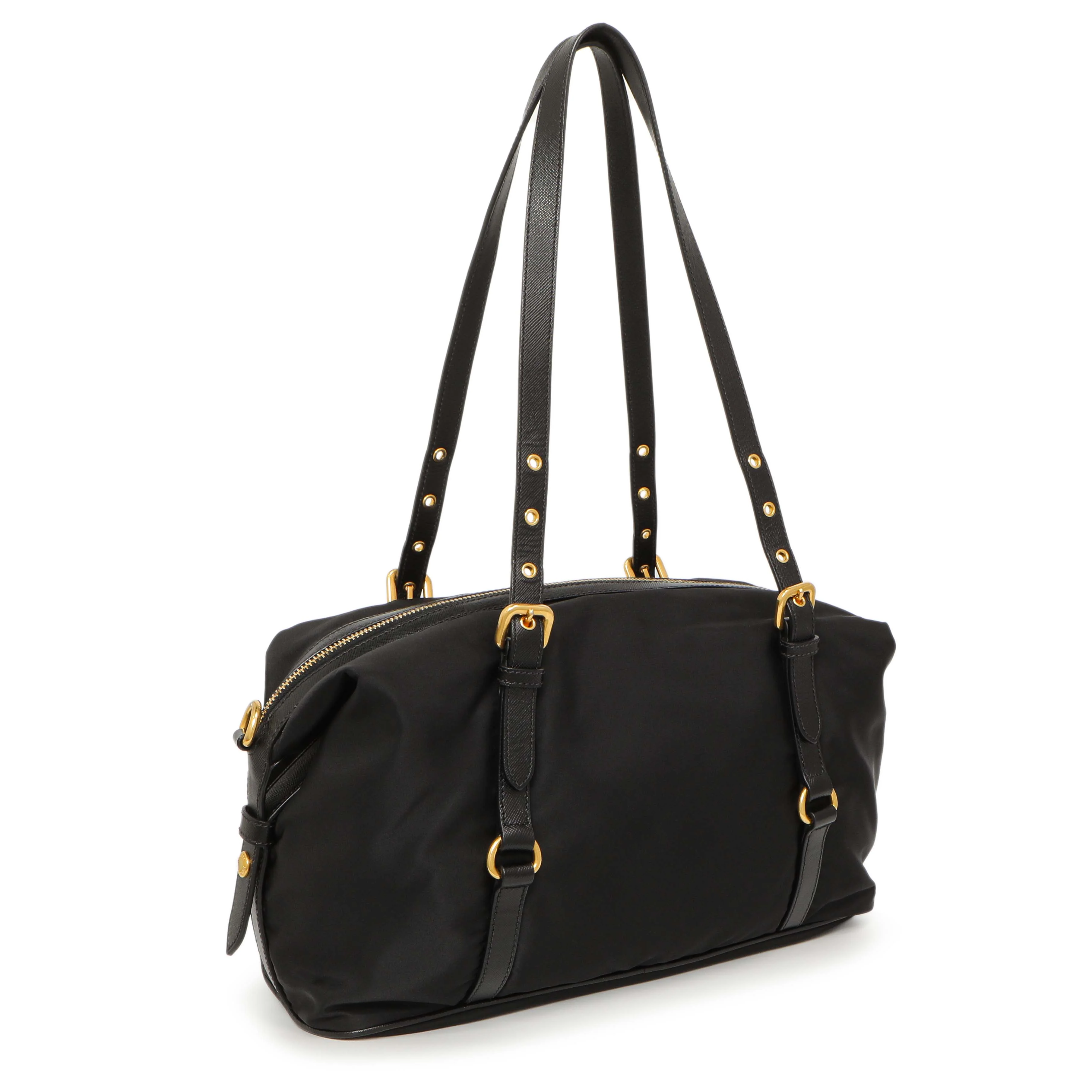 Prada Black Nylon Canapa Shoulder Bag - Image 2