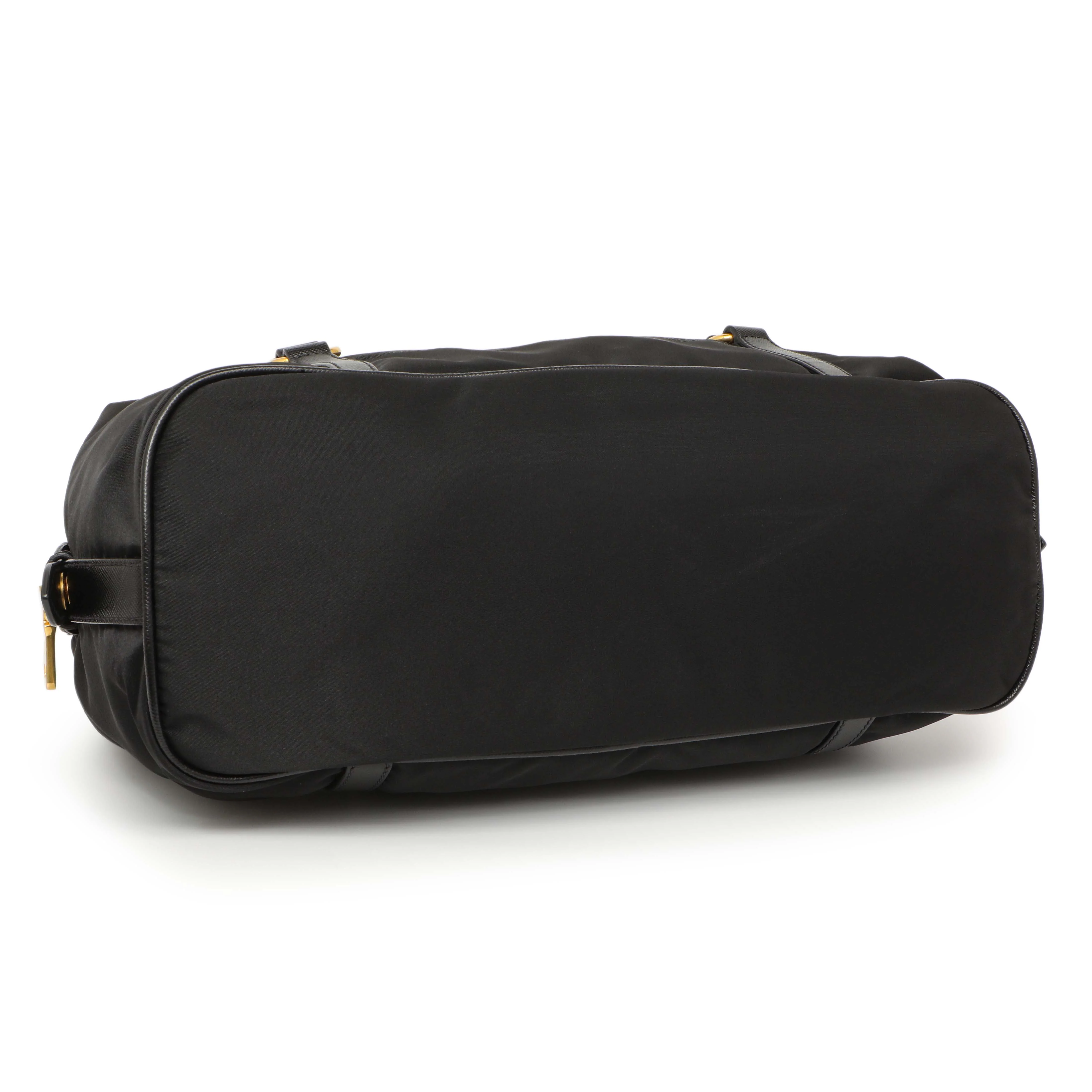 Prada Black Nylon Canapa Shoulder Bag - Image 3