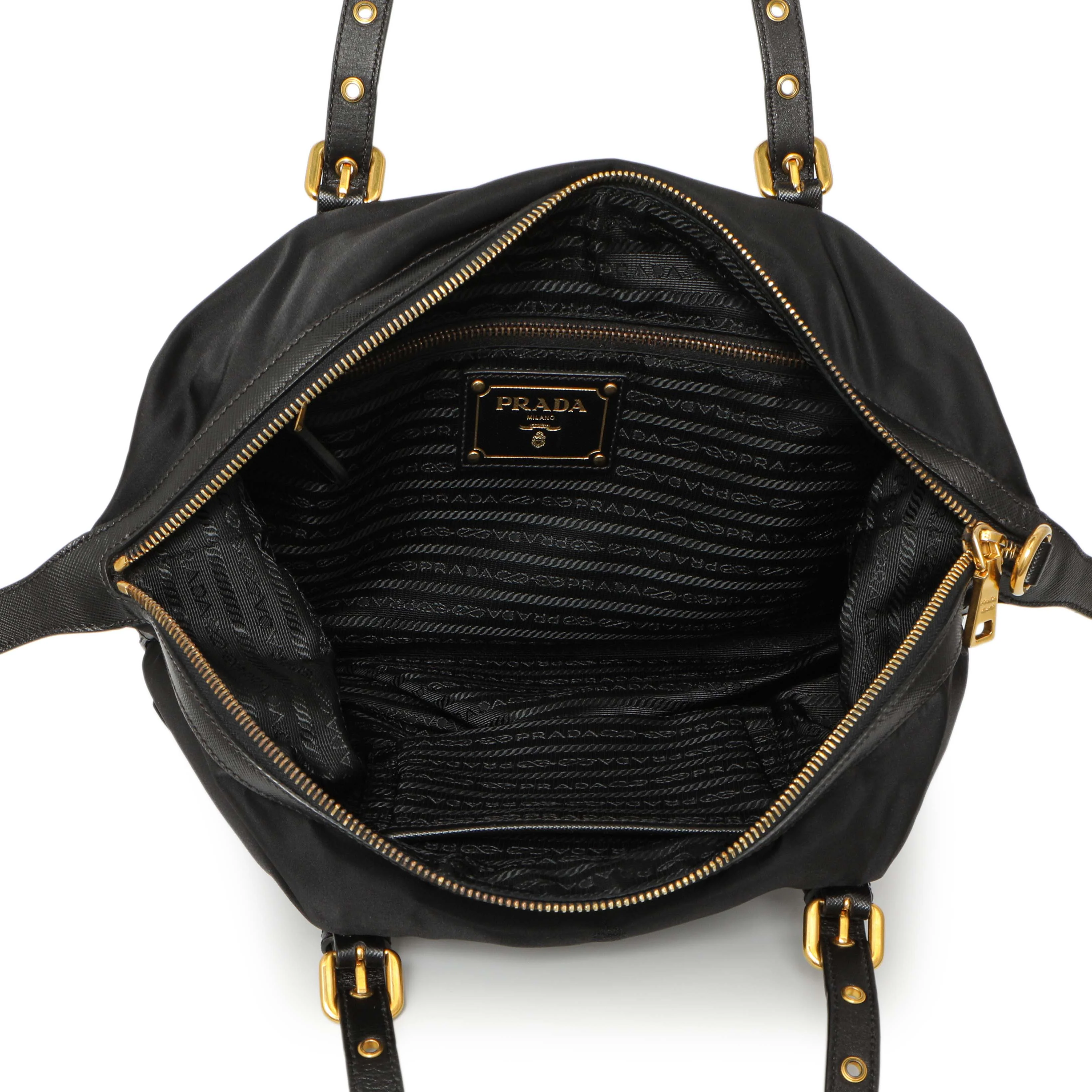 Prada Black Nylon Canapa Shoulder Bag - Image 4