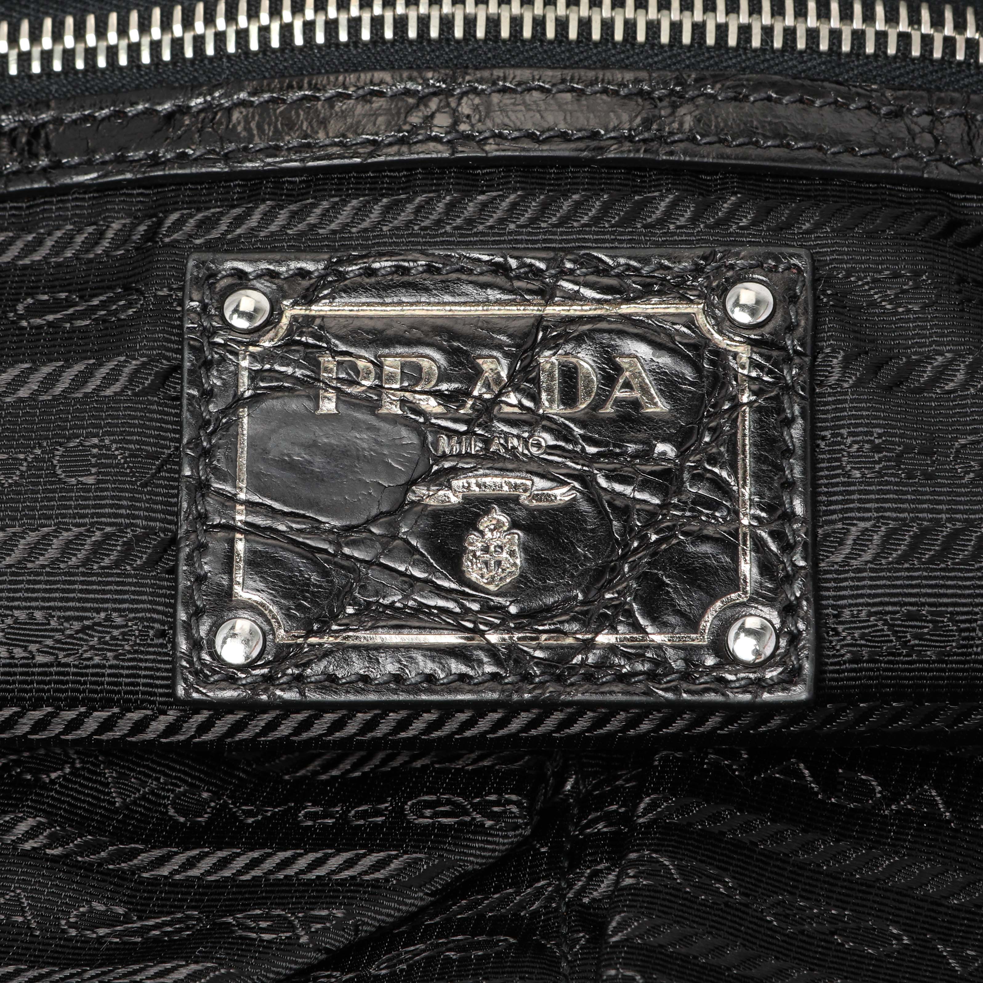 Prada Black Nylon Frame Tote - Image 5