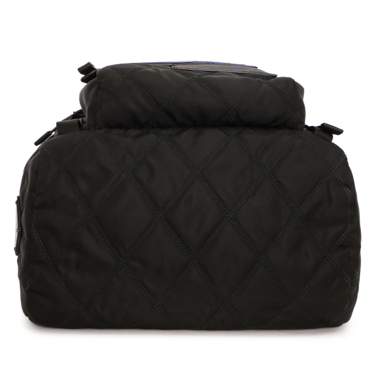 Prada Black Nylon Logo Patch Backpack - Image 3