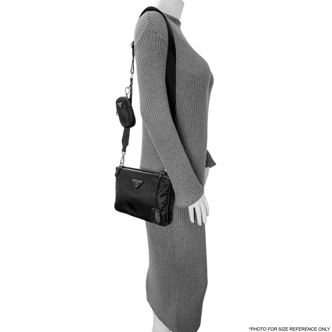 Prada Black Nylon Re-Edition 2000 Messenger Bag - Image 9
