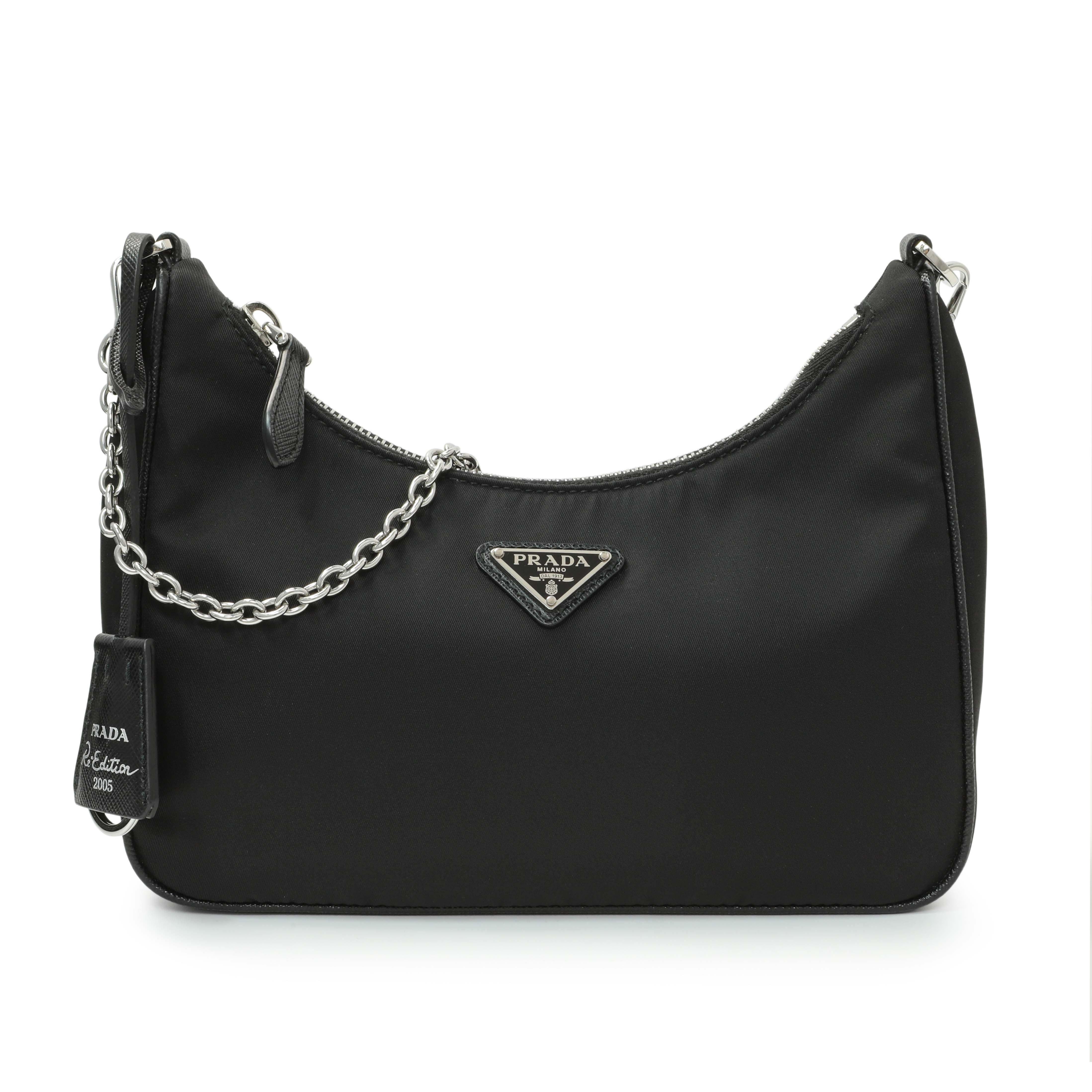 Prada Black Nylon Re-Edition 2005 Shoulder Bag - Image 2