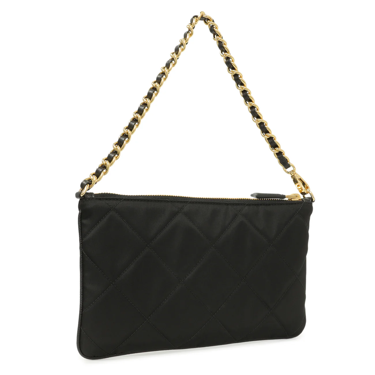 Prada Black Re-Nylon Impuntu Quilted Re-Edition 1995 Chaine Pouch - Image 2