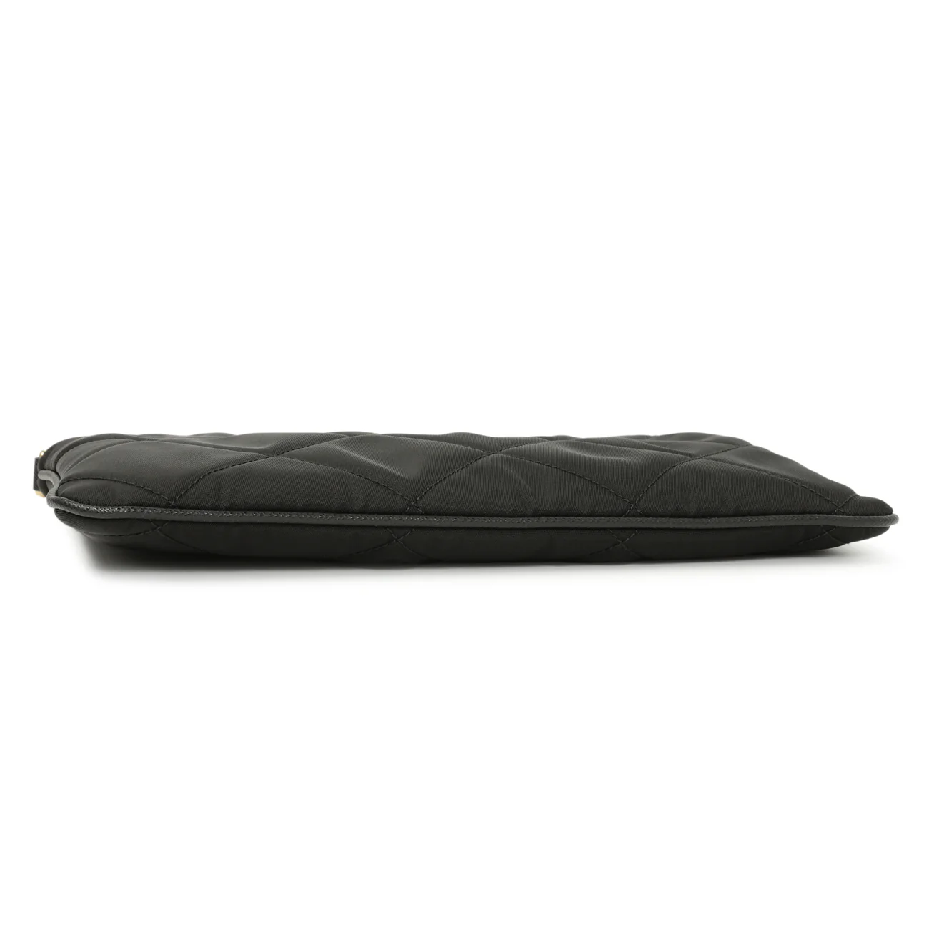 Prada Black Re-Nylon Impuntu Quilted Re-Edition 1995 Chaine Pouch - Image 3