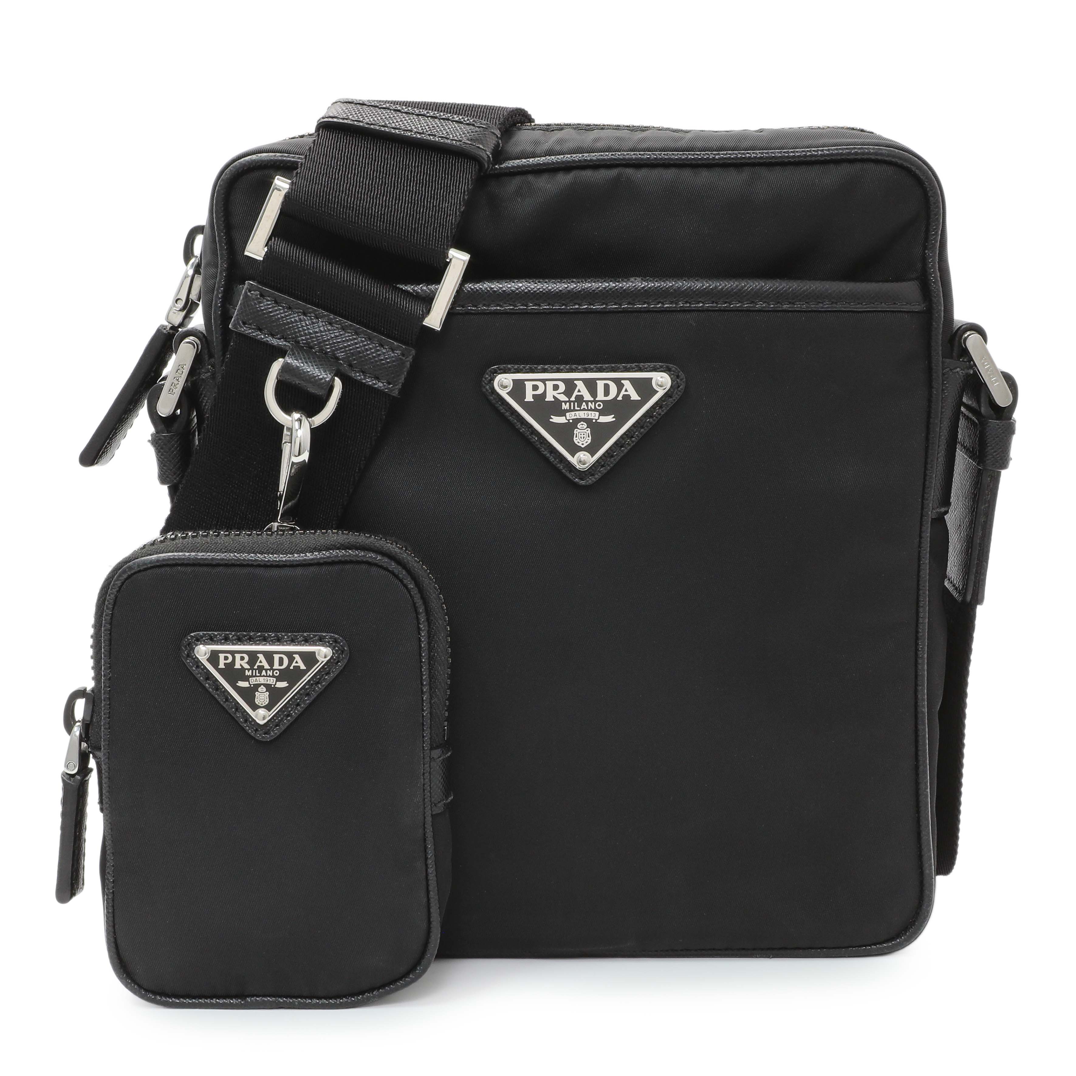 Prada Black Re-Nylon Messenger Bag