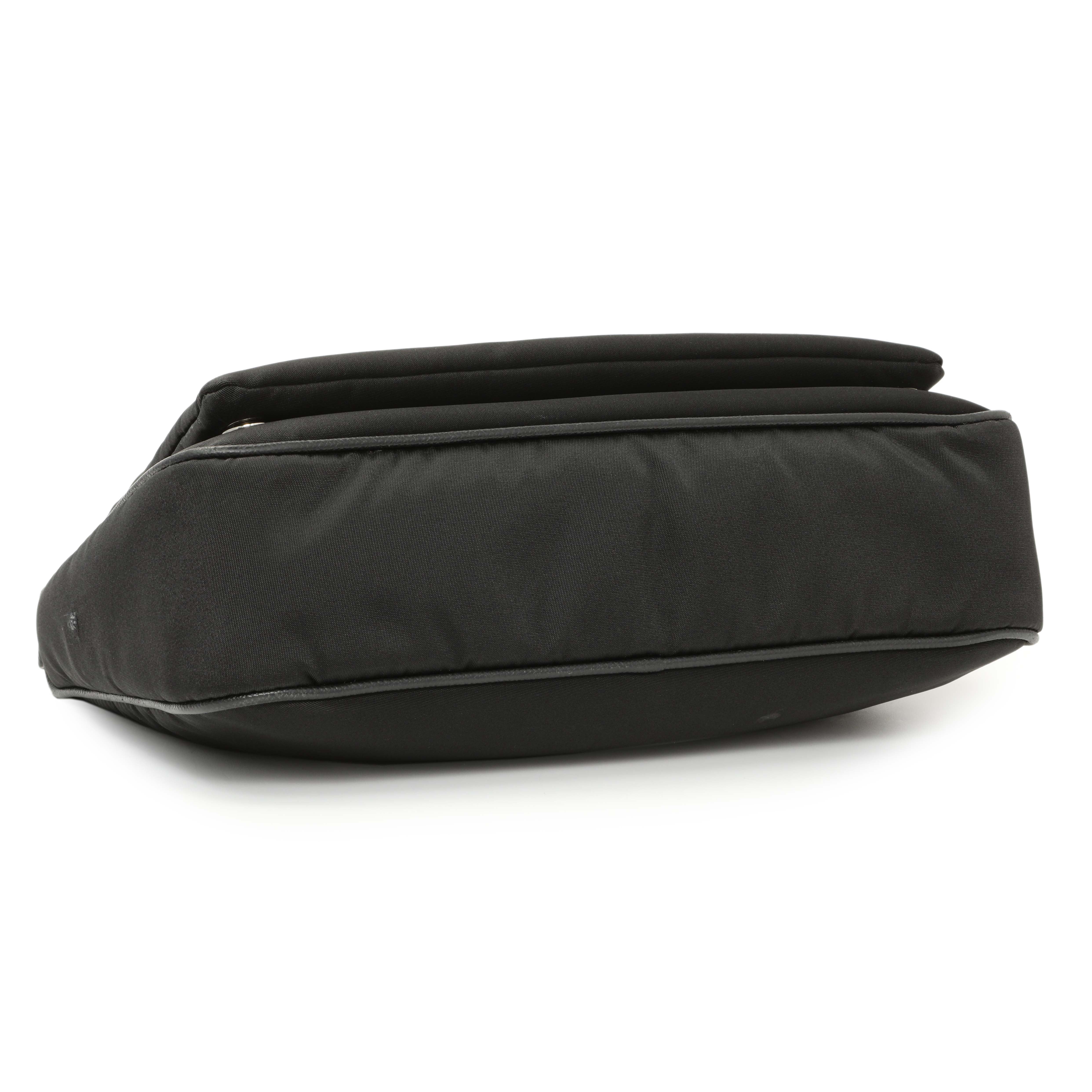 Prada Black Re-Nylon Saffiano Double Pouch Shoulder Bag - Image 3