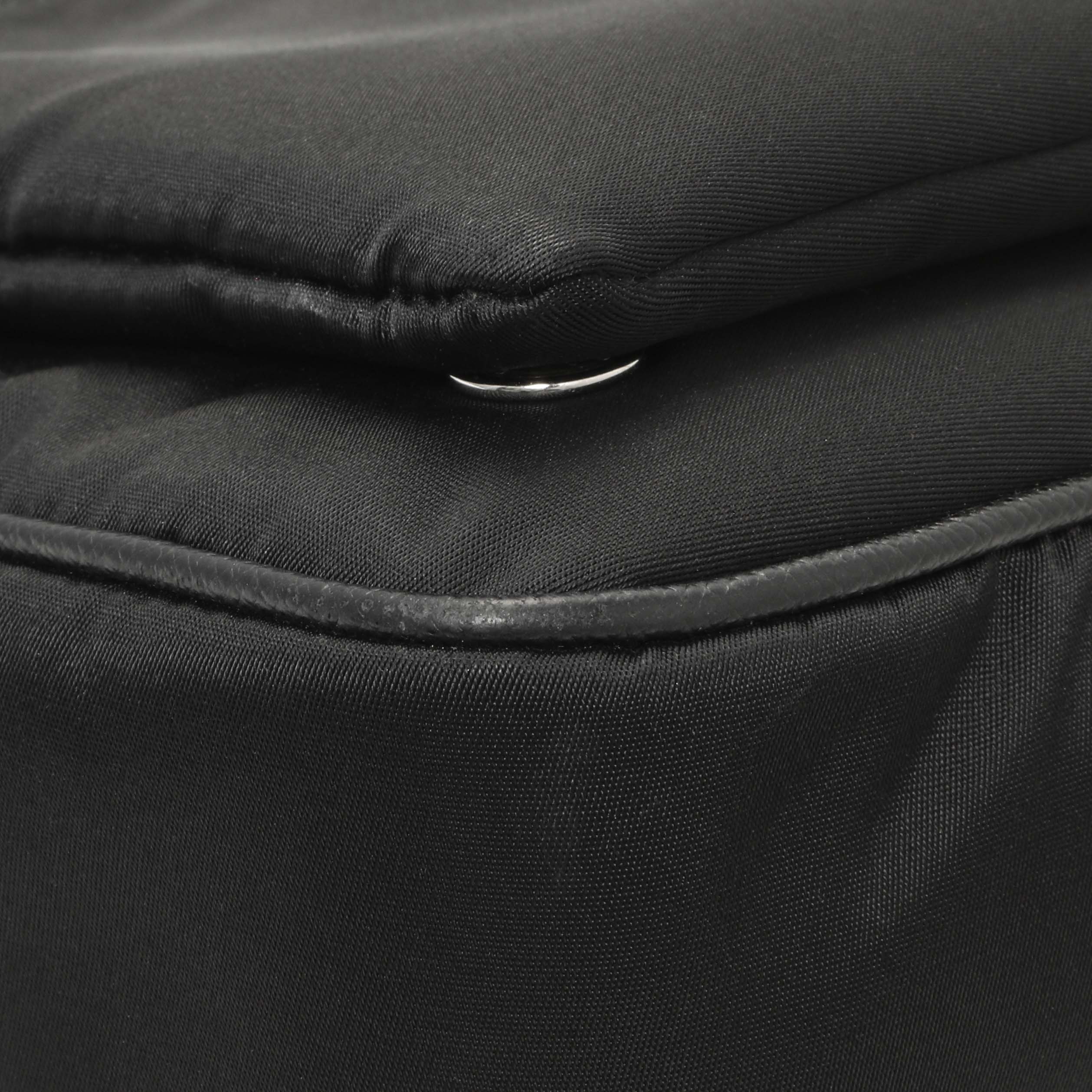 Prada Black Re-Nylon Saffiano Double Pouch Shoulder Bag - Image 4