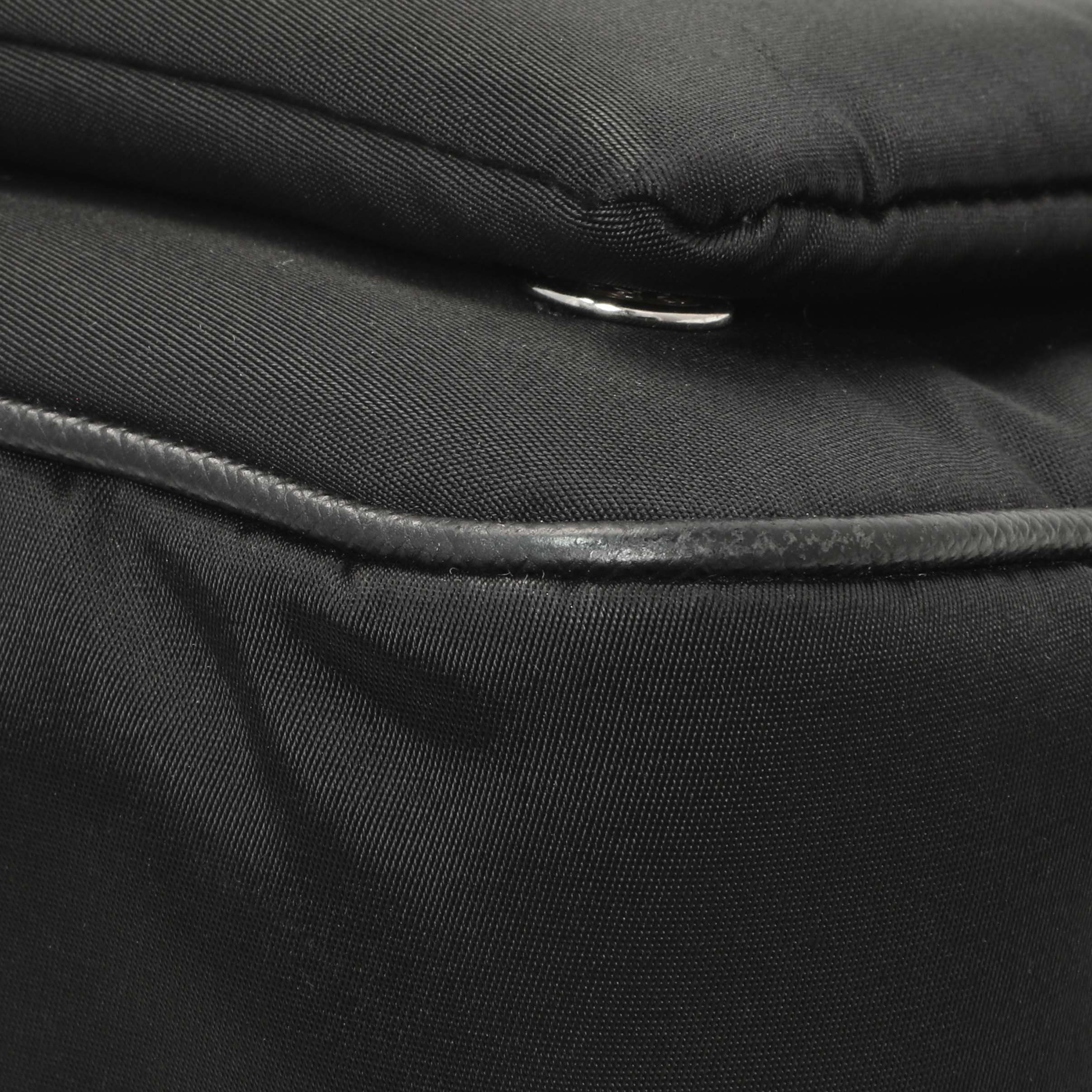 Prada Black Re-Nylon Saffiano Double Pouch Shoulder Bag - Image 5