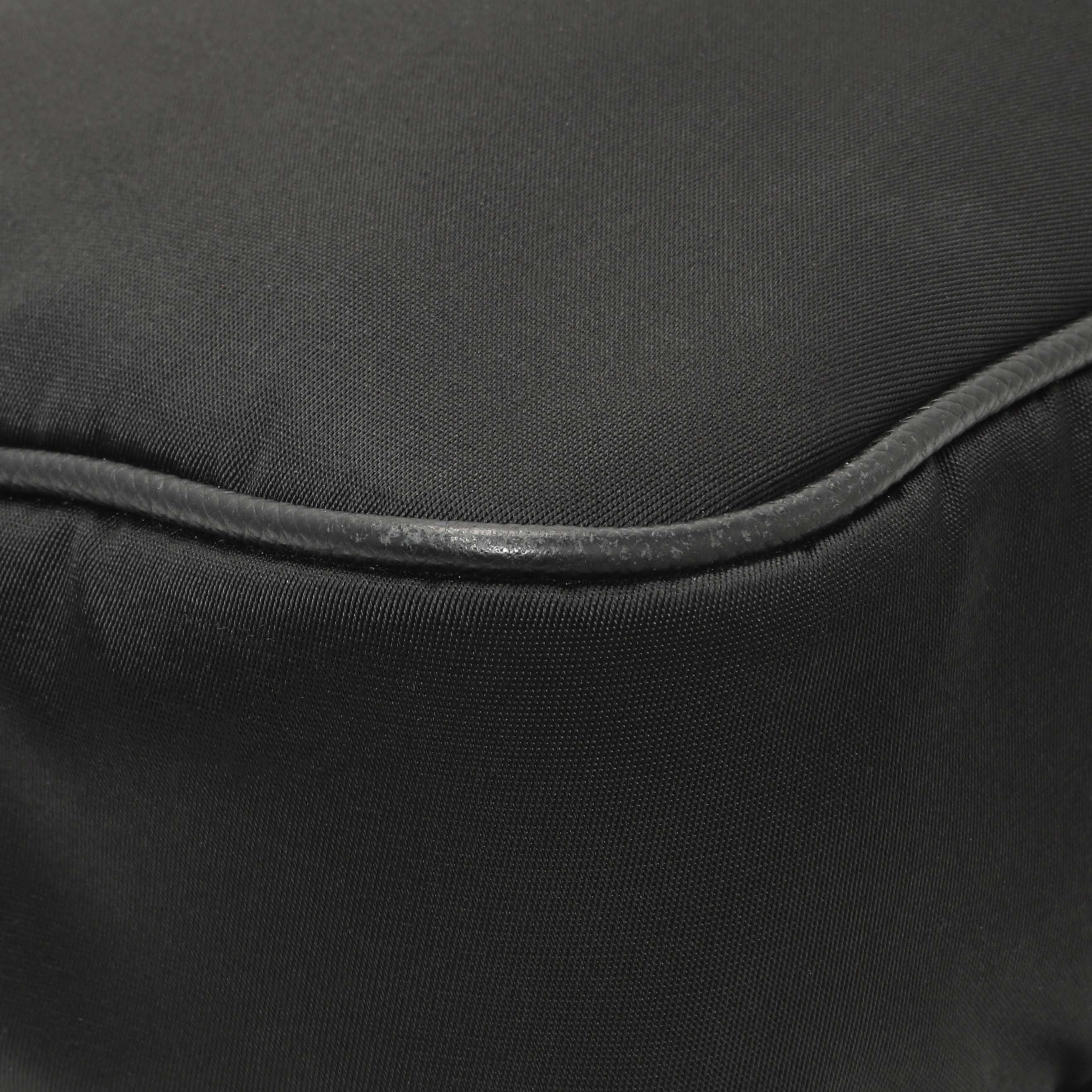 Prada Black Re-Nylon Saffiano Double Pouch Shoulder Bag - Image 6