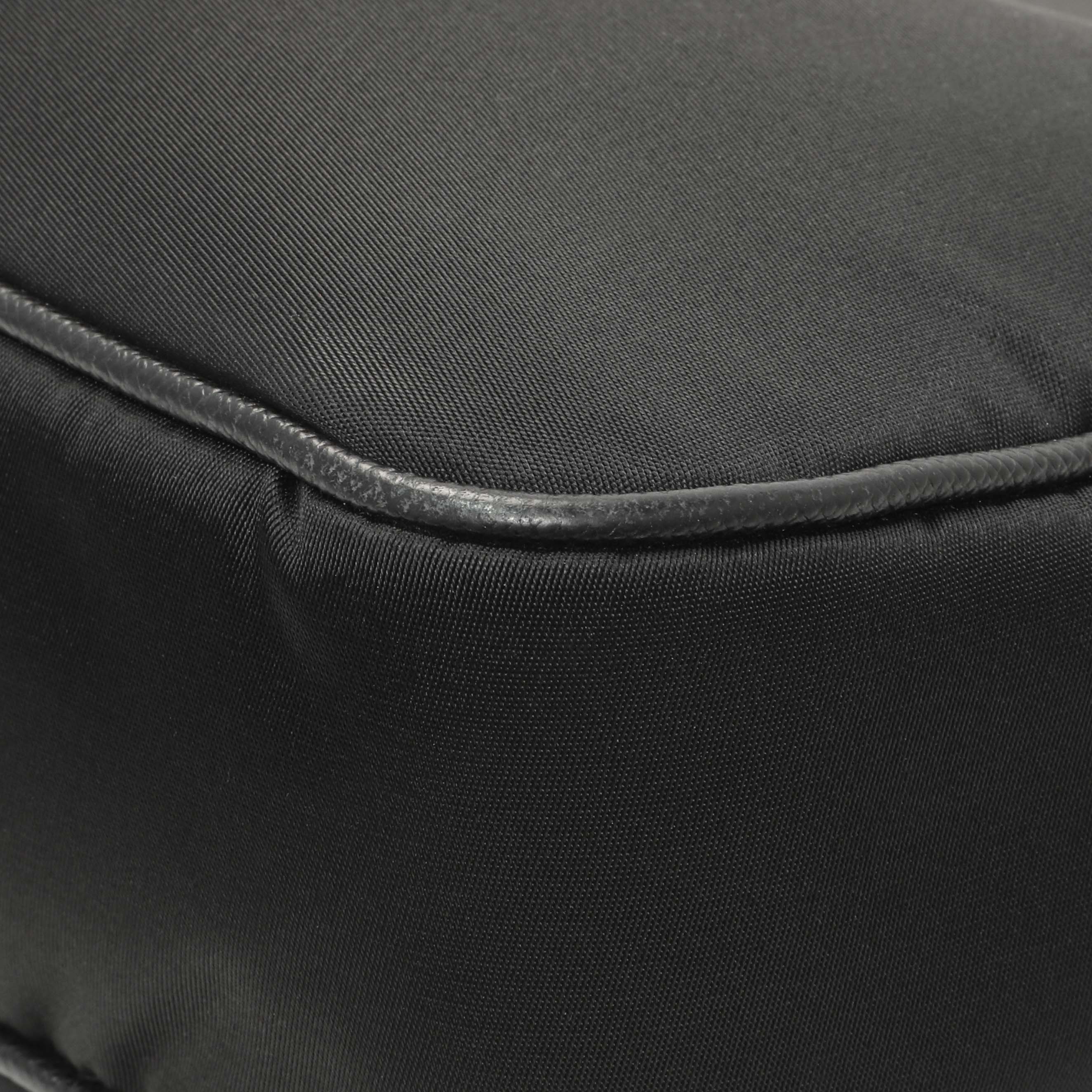 Prada Black Re-Nylon Saffiano Double Pouch Shoulder Bag - Image 7