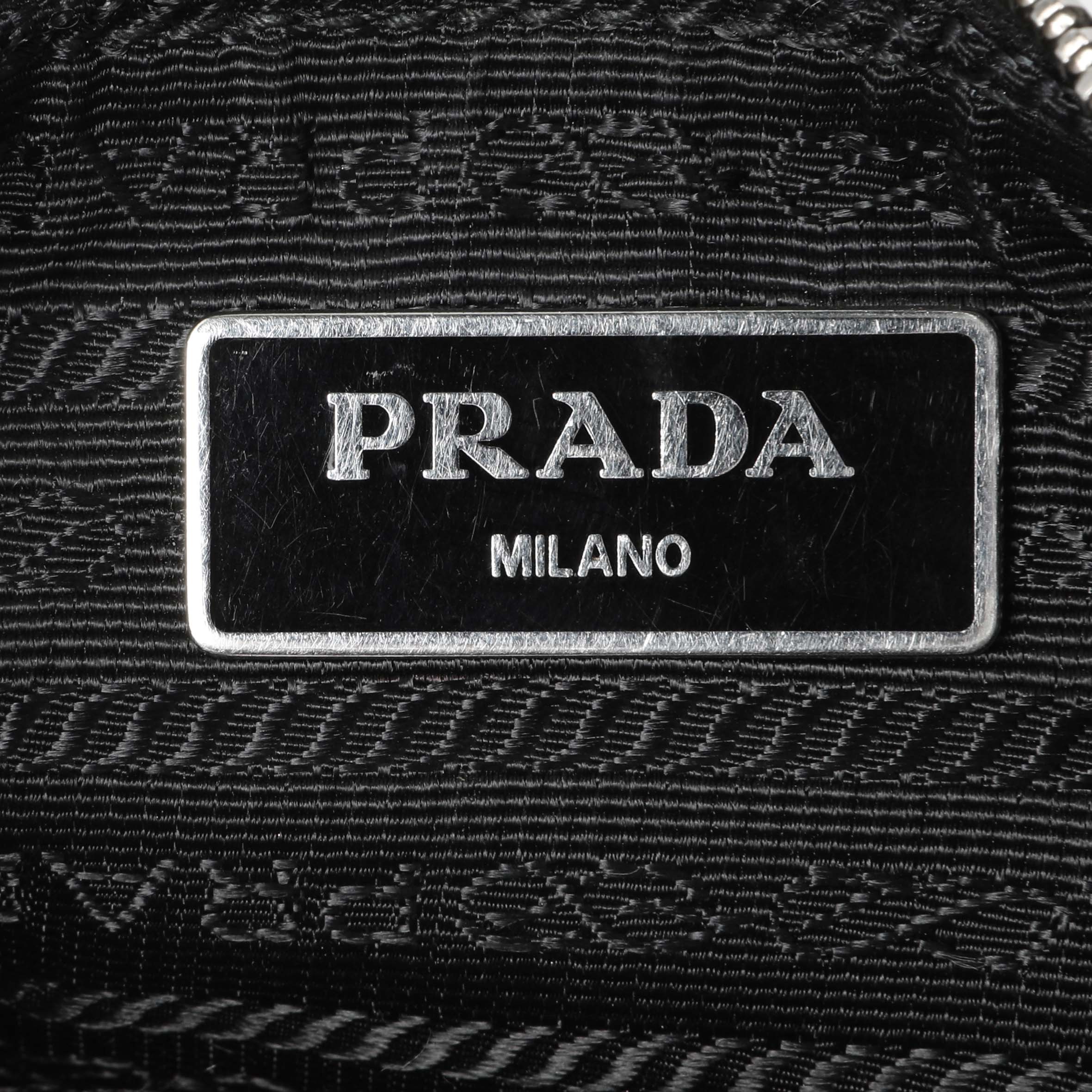 Prada Black Re-Nylon Saffiano Double Pouch Shoulder Bag - Image 9