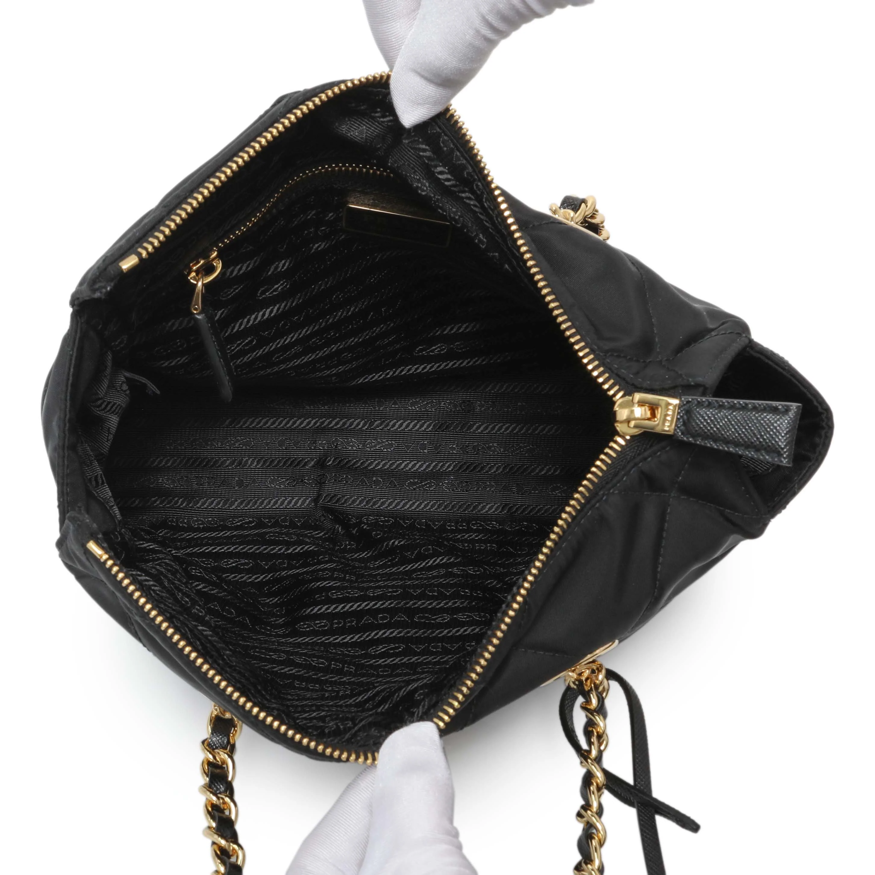 Prada Black Re-Nylon Saffiano Stitched Re-Edition 1995 Shoulder Bag - Image 4