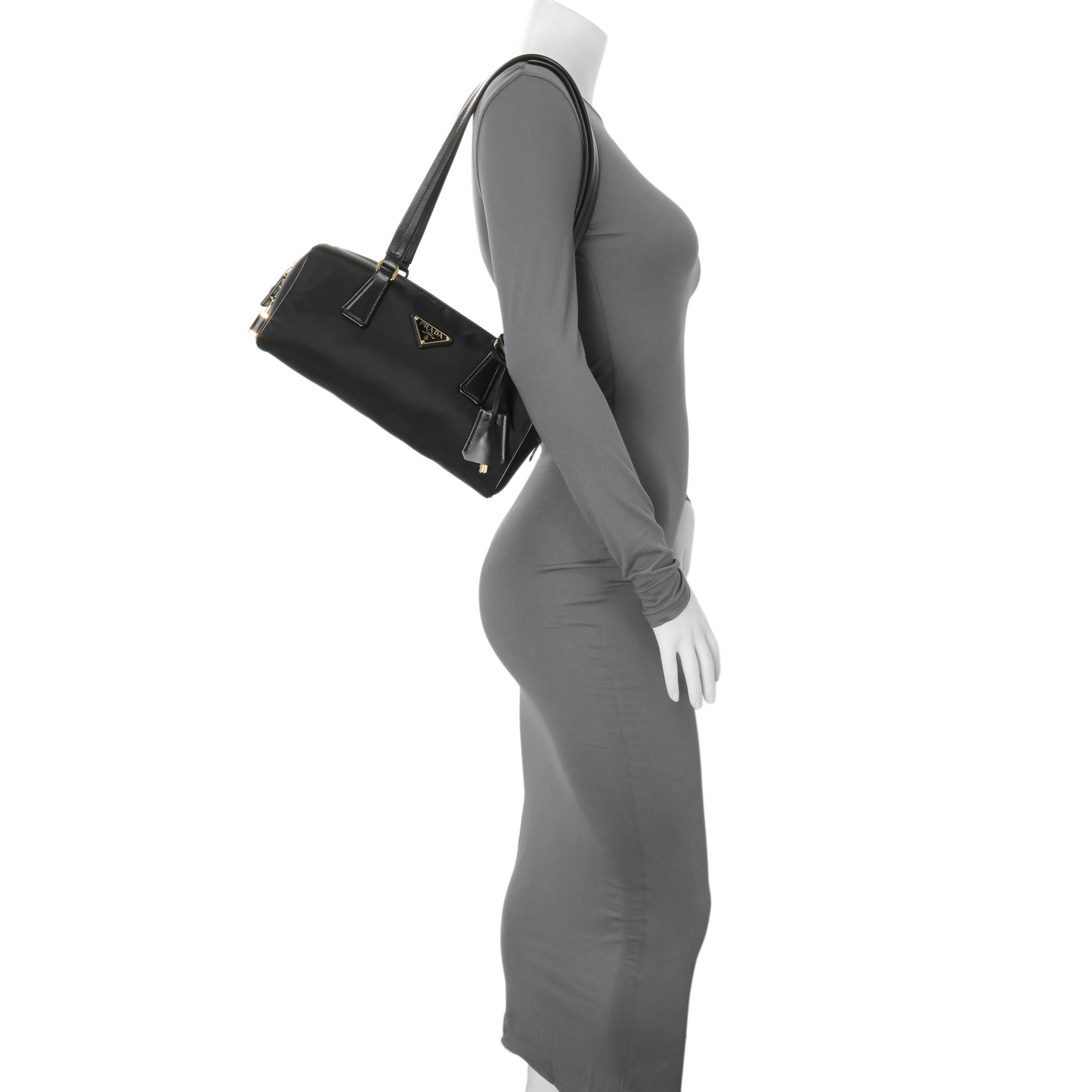 Prada Black Re-Nylon Shoulder Bag - Image 7