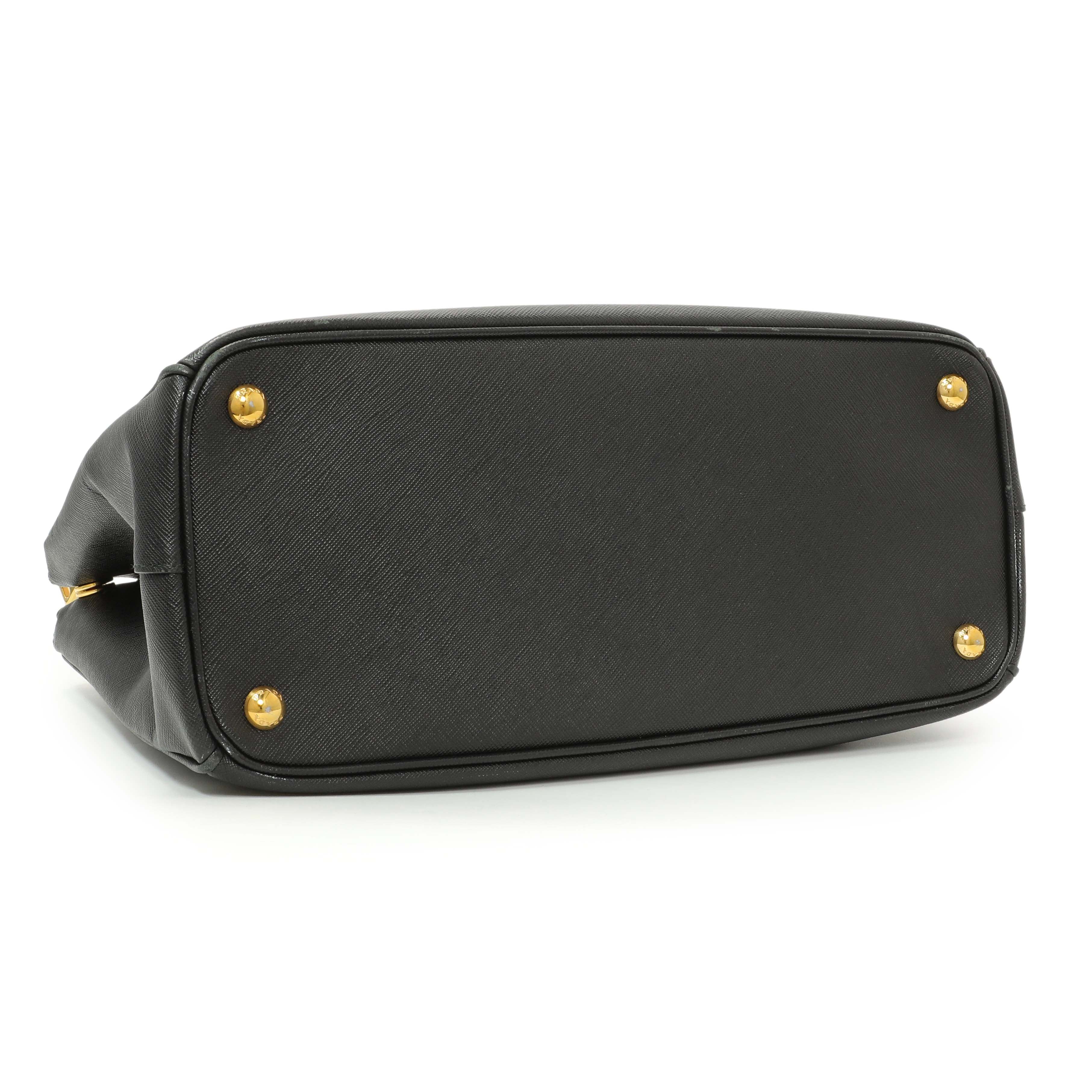 Prada Black Saffiano Medium Galleria Double Zip Tote - Image 3