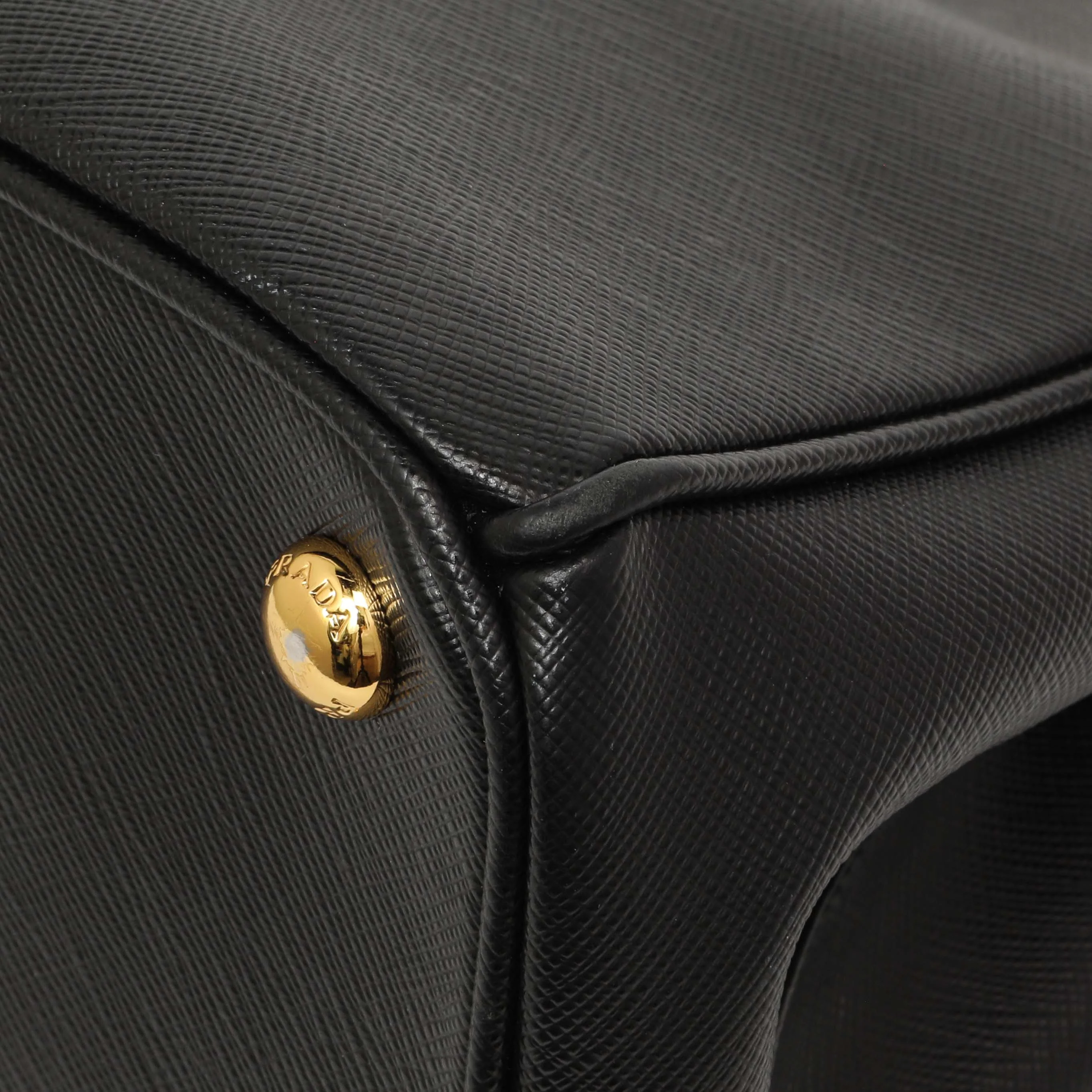 Prada Black Saffiano Small Galleria Double Zip Tote - Image 7