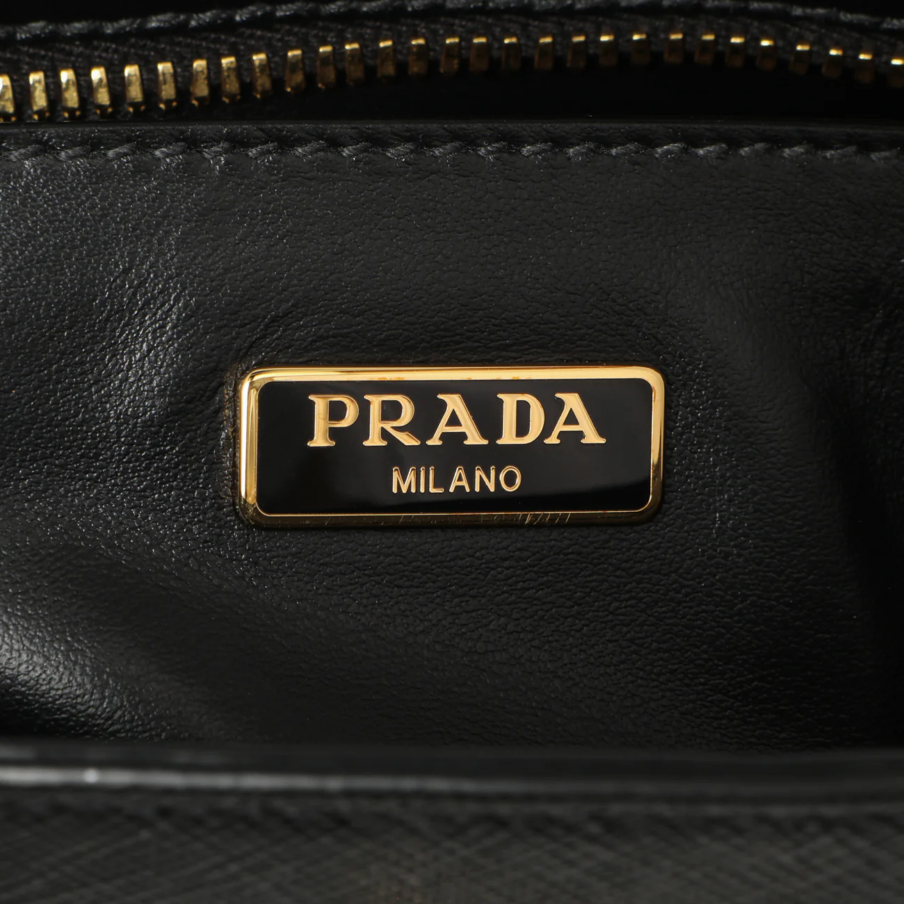 Prada Black Saffiano Soft Calf Mini Zipped Tote - Image 5