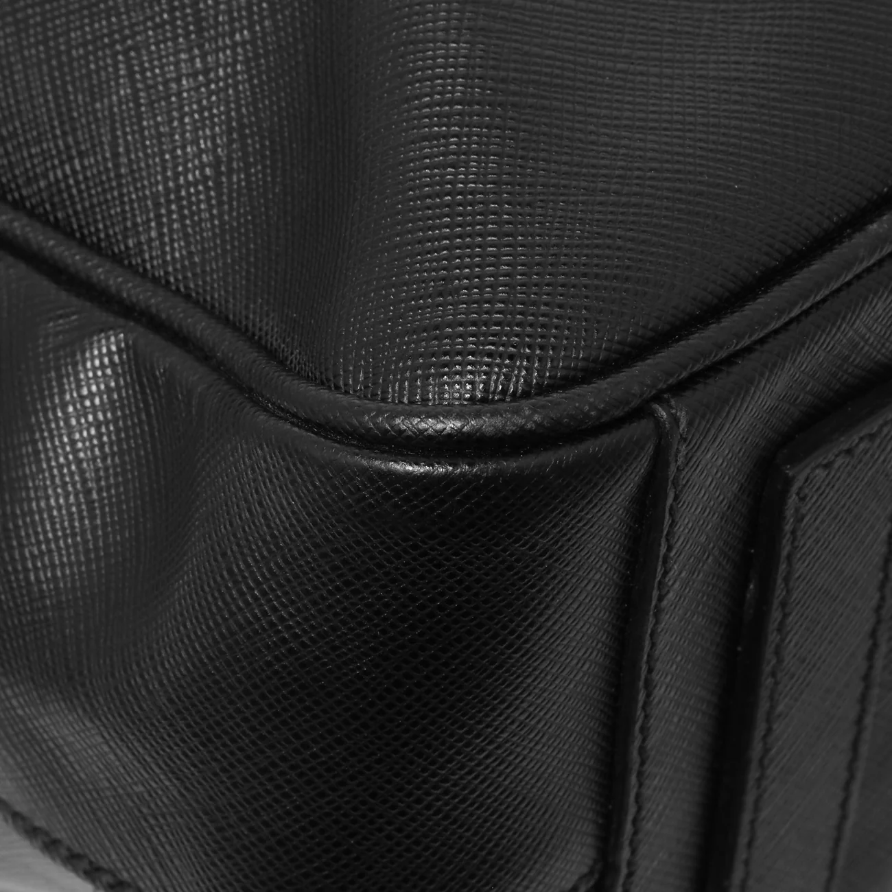 Prada Black Saffiano Travel Briefcase - Image 4