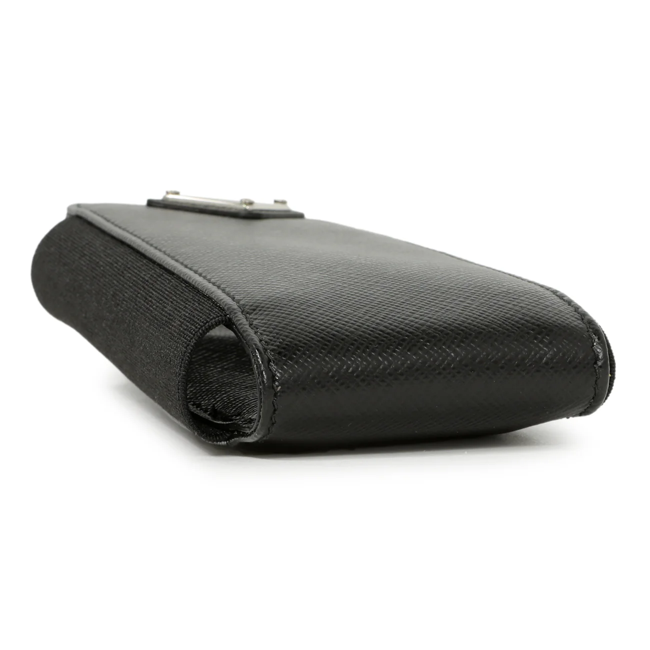 Prada Black Saffiano Triangle Lanyard Phone Case - Image 3