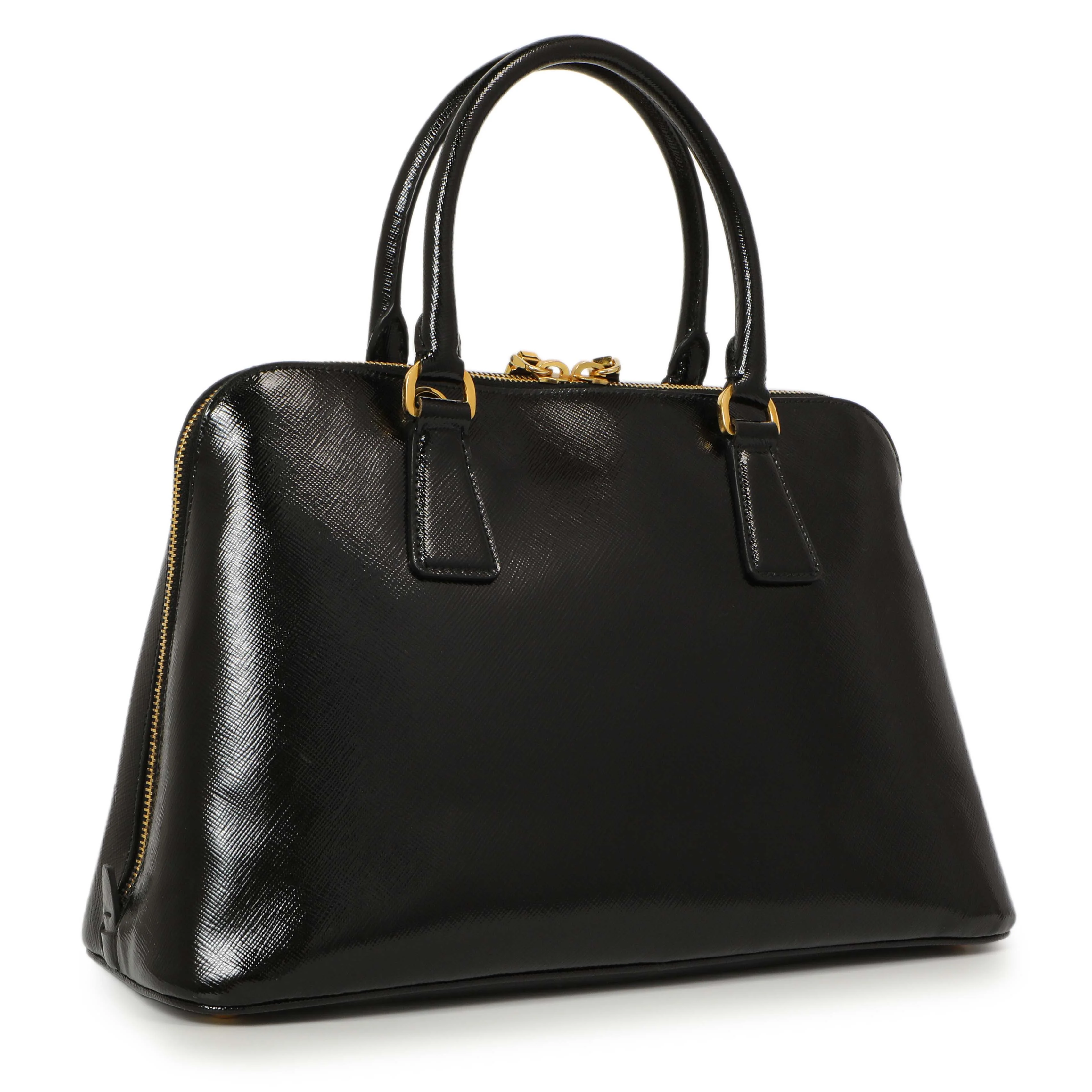 Prada Black Saffiano Vernice Promenade Tote - Image 2