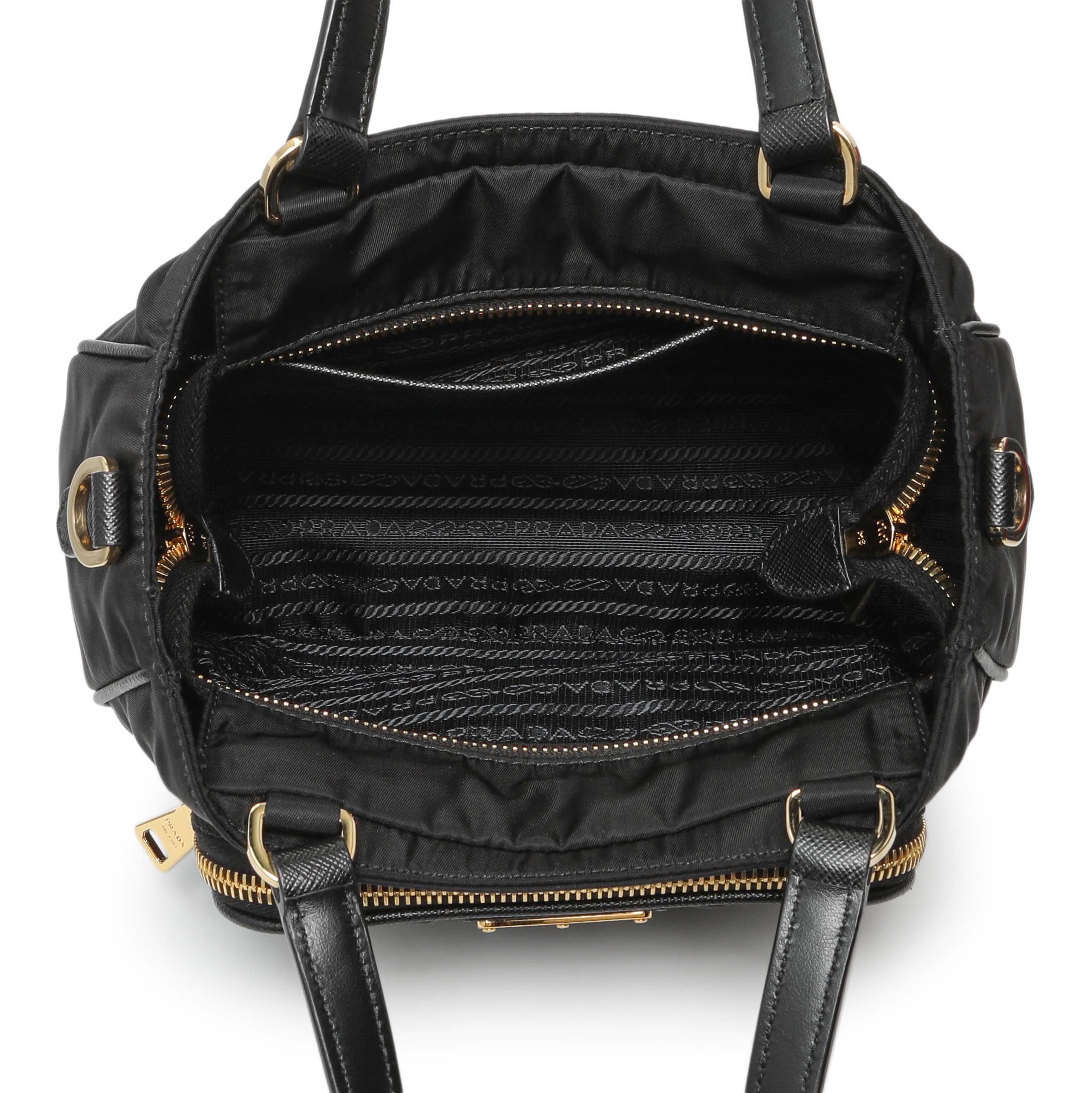 Prada Black Tessuto Front Pocket Bag - Image 4