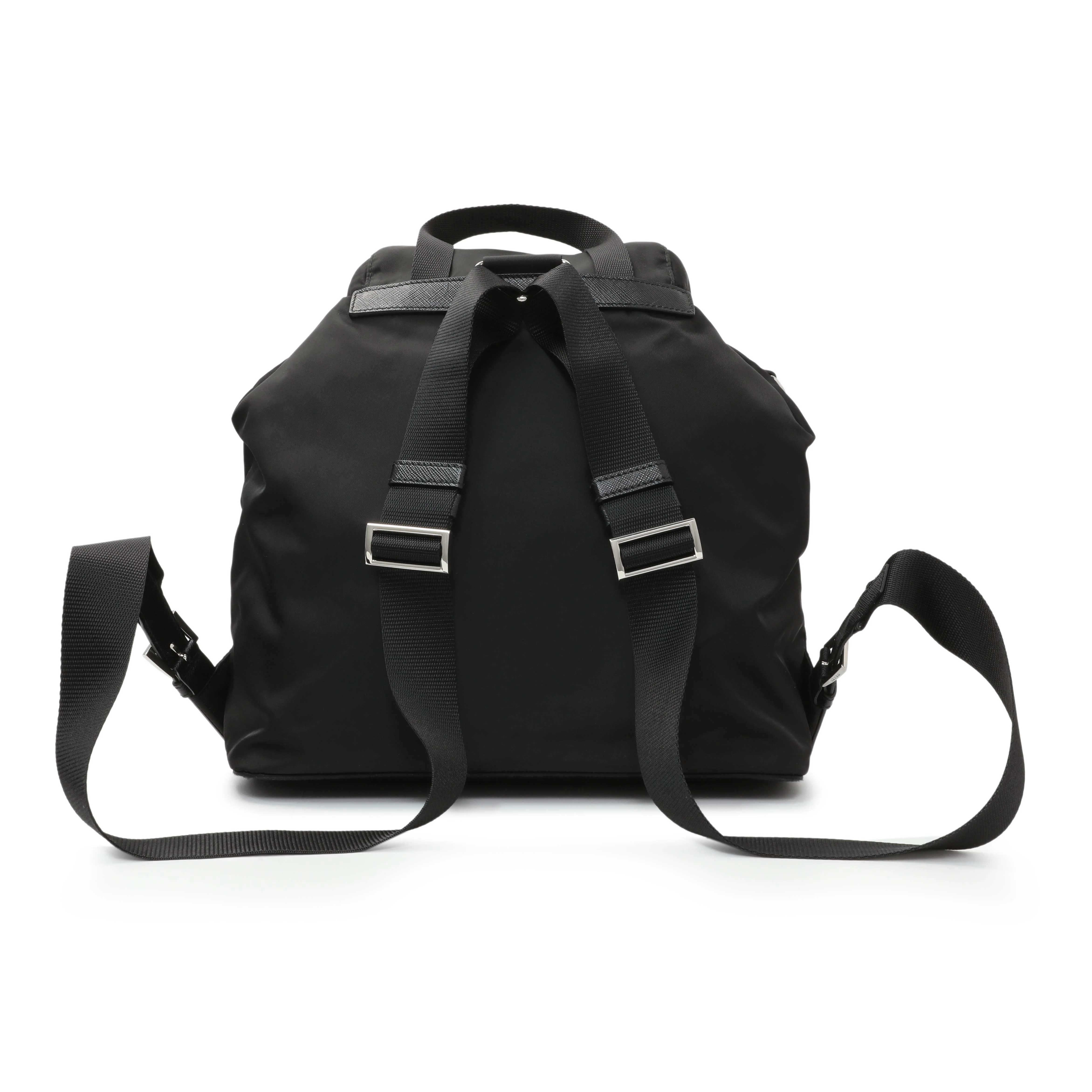 Prada Black Tessuto Nylon Medium Backpack - Image 2