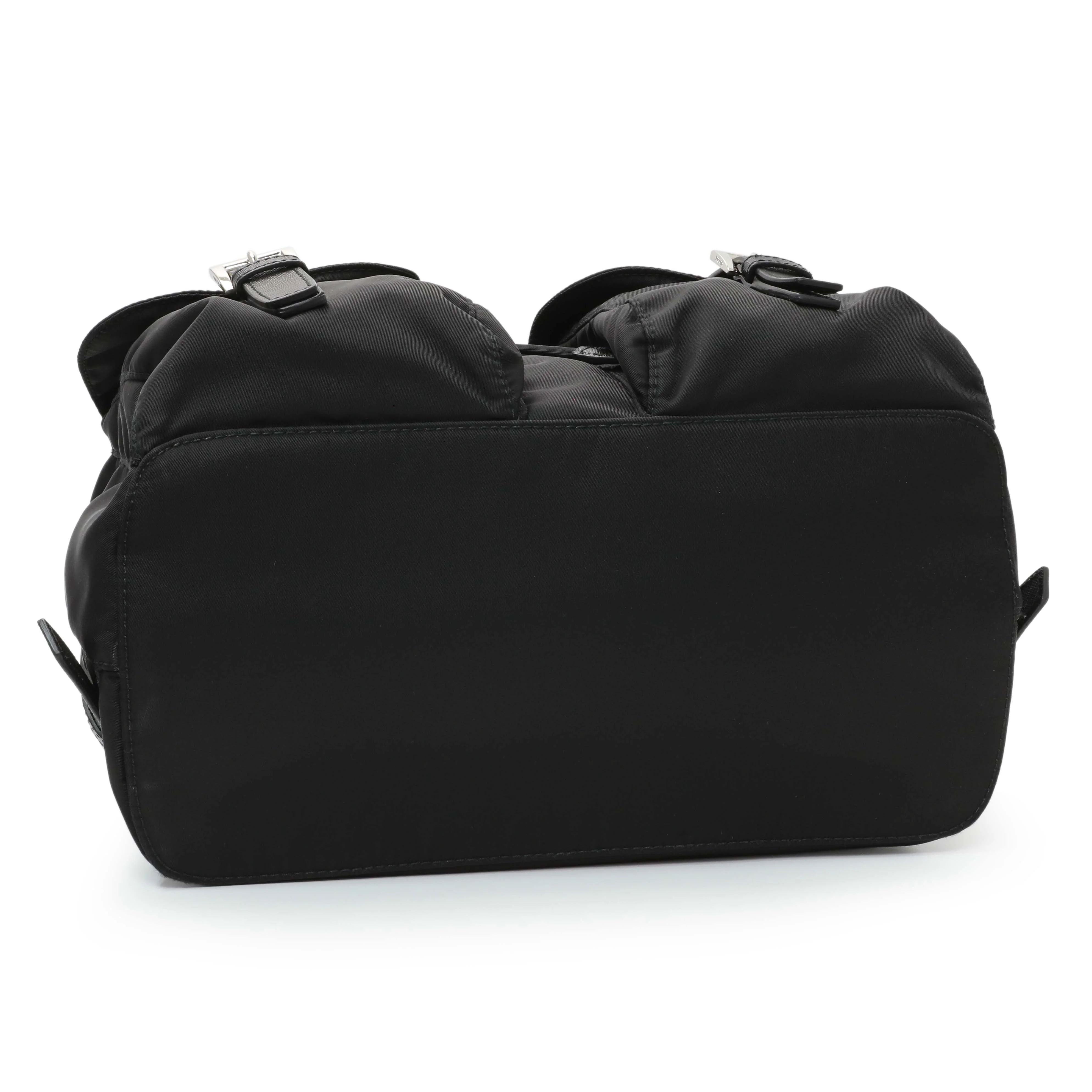 Prada Black Tessuto Nylon Medium Backpack - Image 3