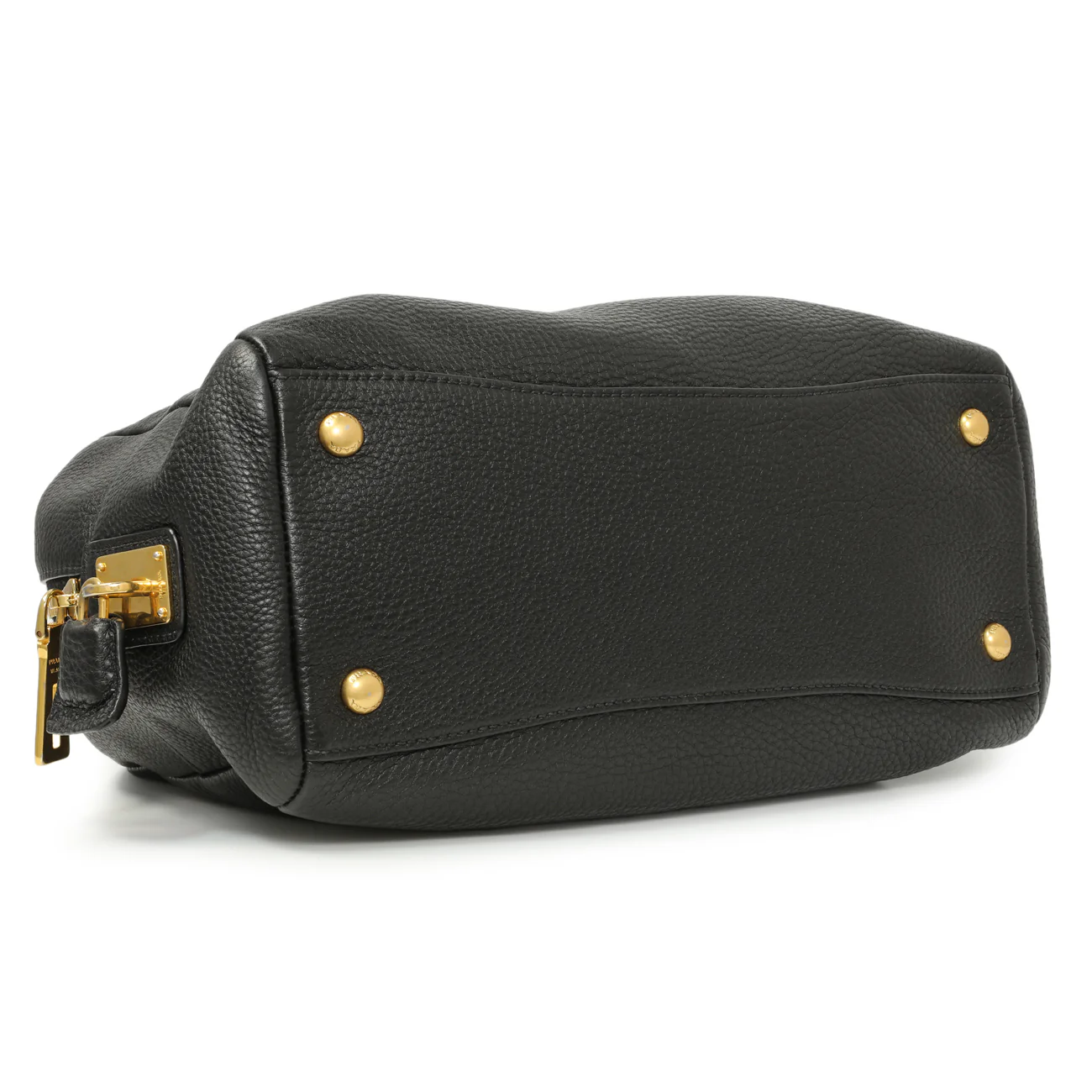 Prada Black Vitello Daino Bauletto - Image 3