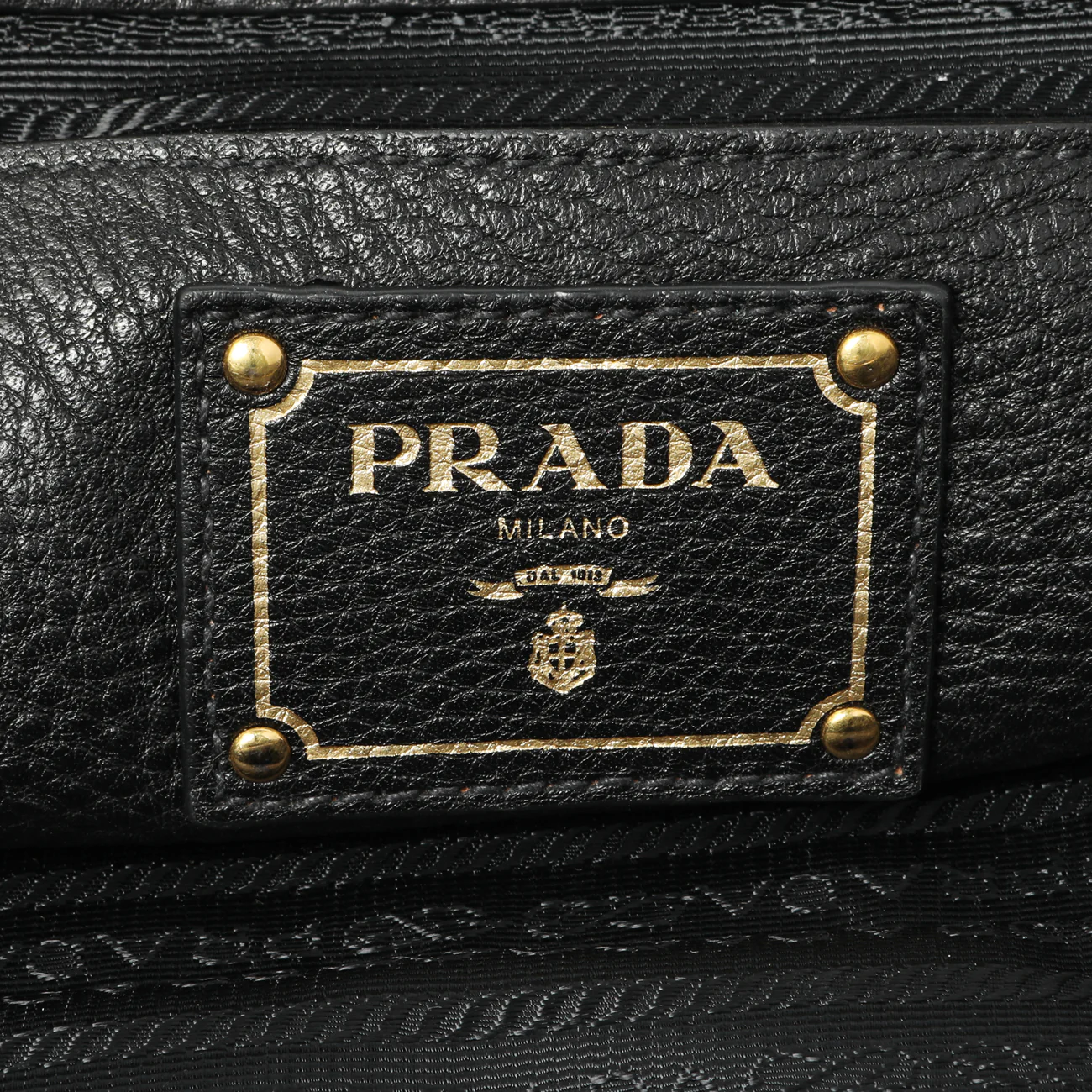 Prada Black Vitello Daino Bauletto - Image 5
