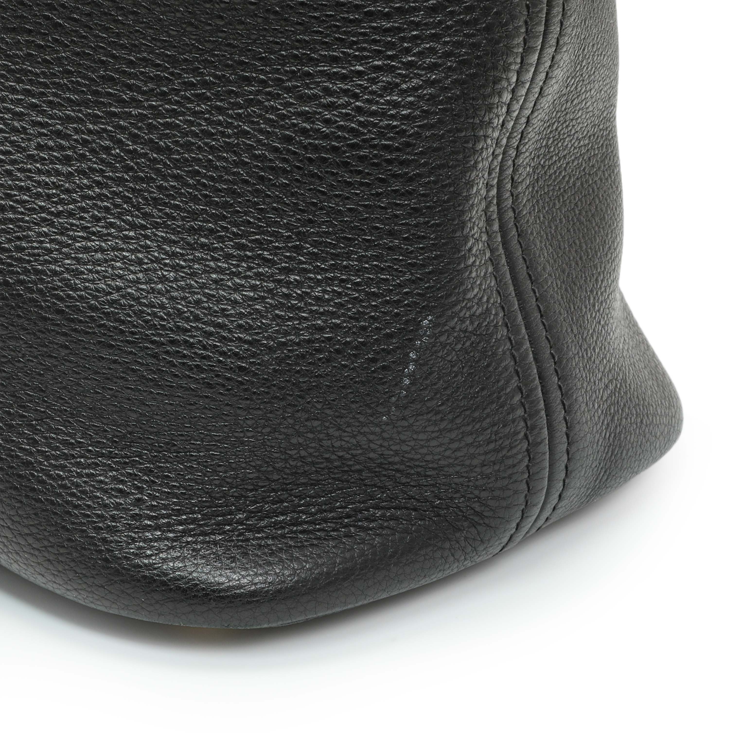 Prada Black Vitello Daino Hobo - Image 11