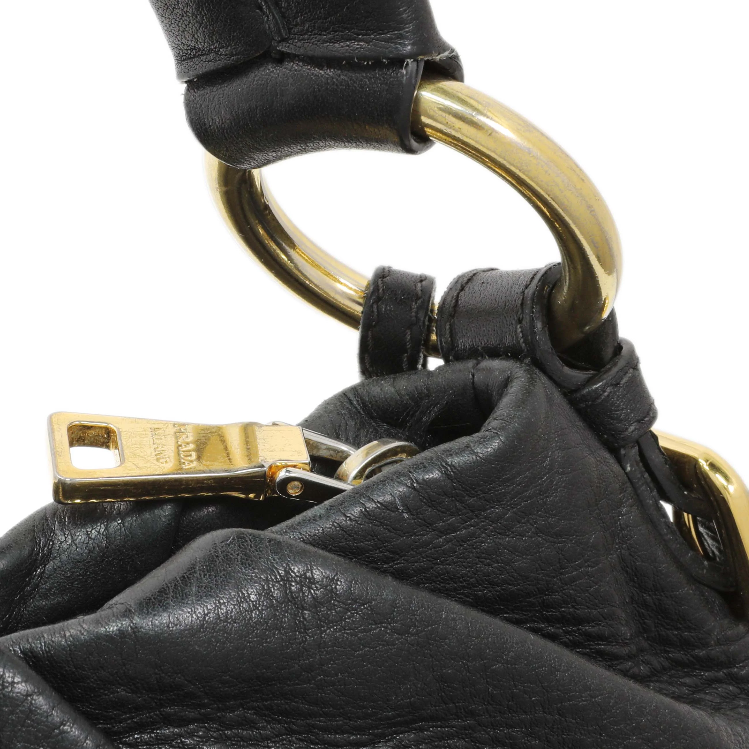 Prada Black Vitello Daino Shoulder Bag - Image 7