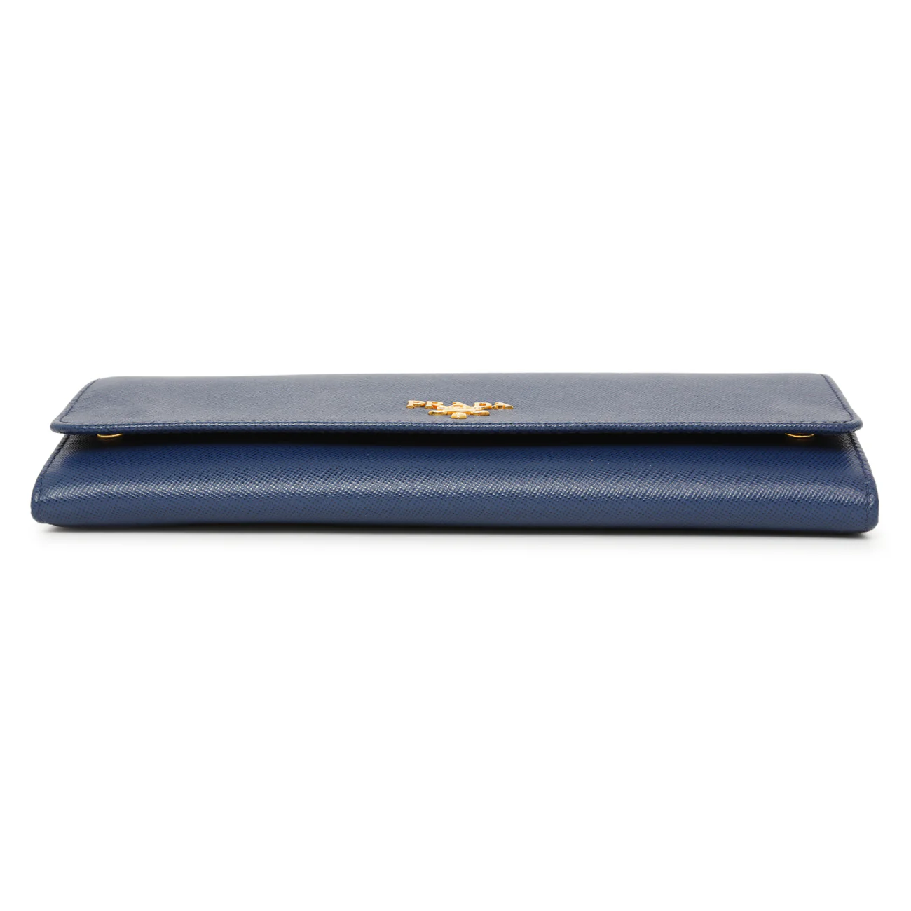 Prada Blue Saffiano Chain Wallet - Image 3