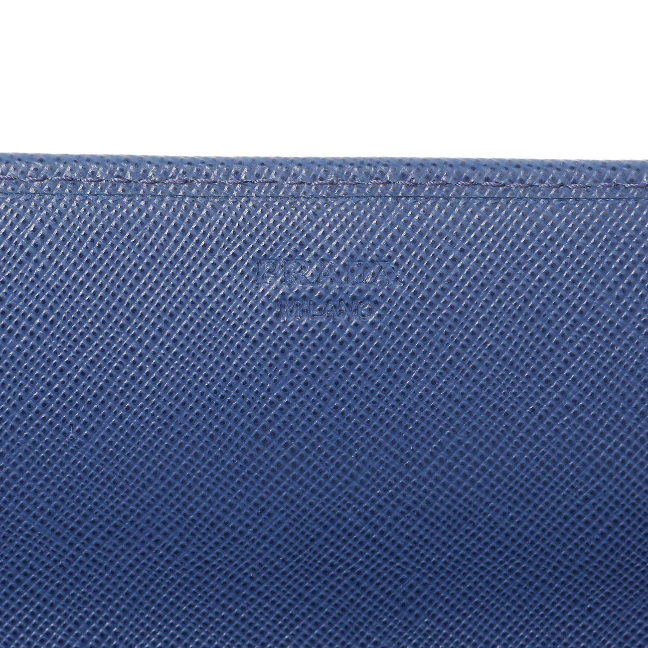 Prada Blue Saffiano Chain Wallet - Image 5