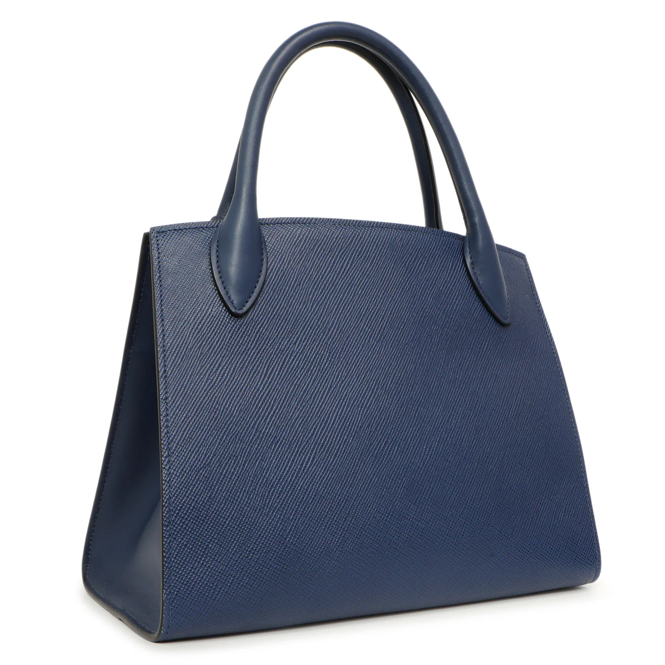 Prada Blue Saffiano Cuir Small Monochrome Top Handle Tote - Image 2