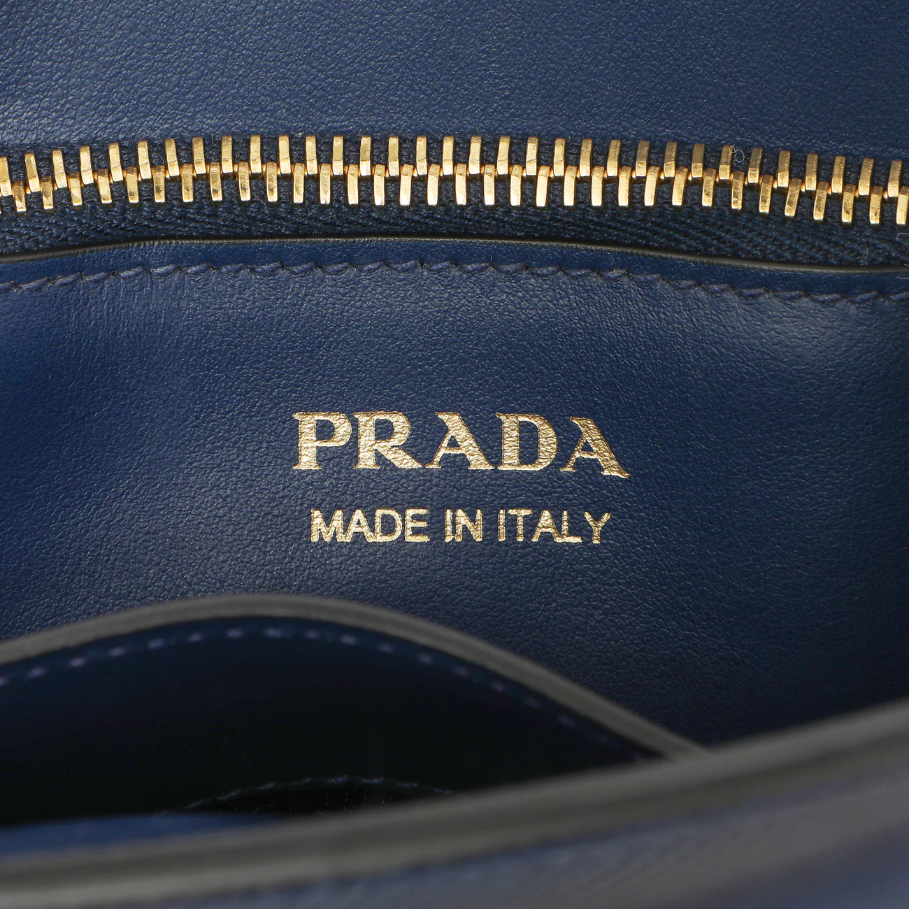 Prada Blue Saffiano Cuir Small Monochrome Top Handle Tote - Image 6