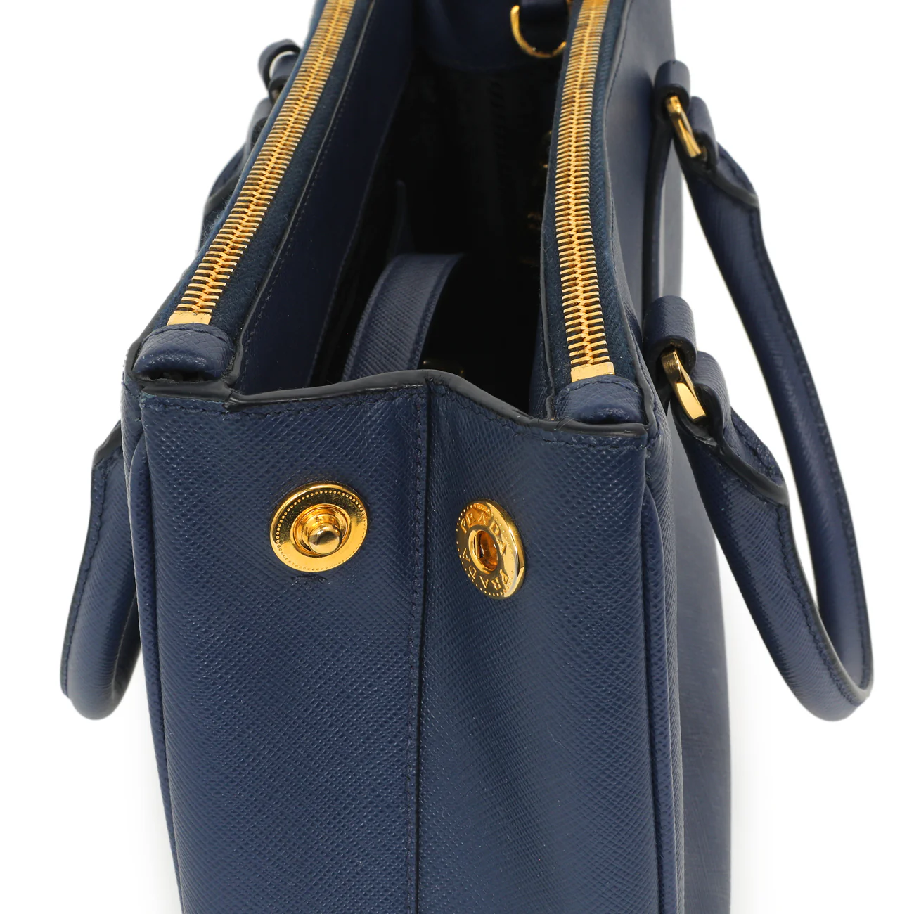 Prada Bluette Saffiano Small Galleria Double Zip Tote - Image 12