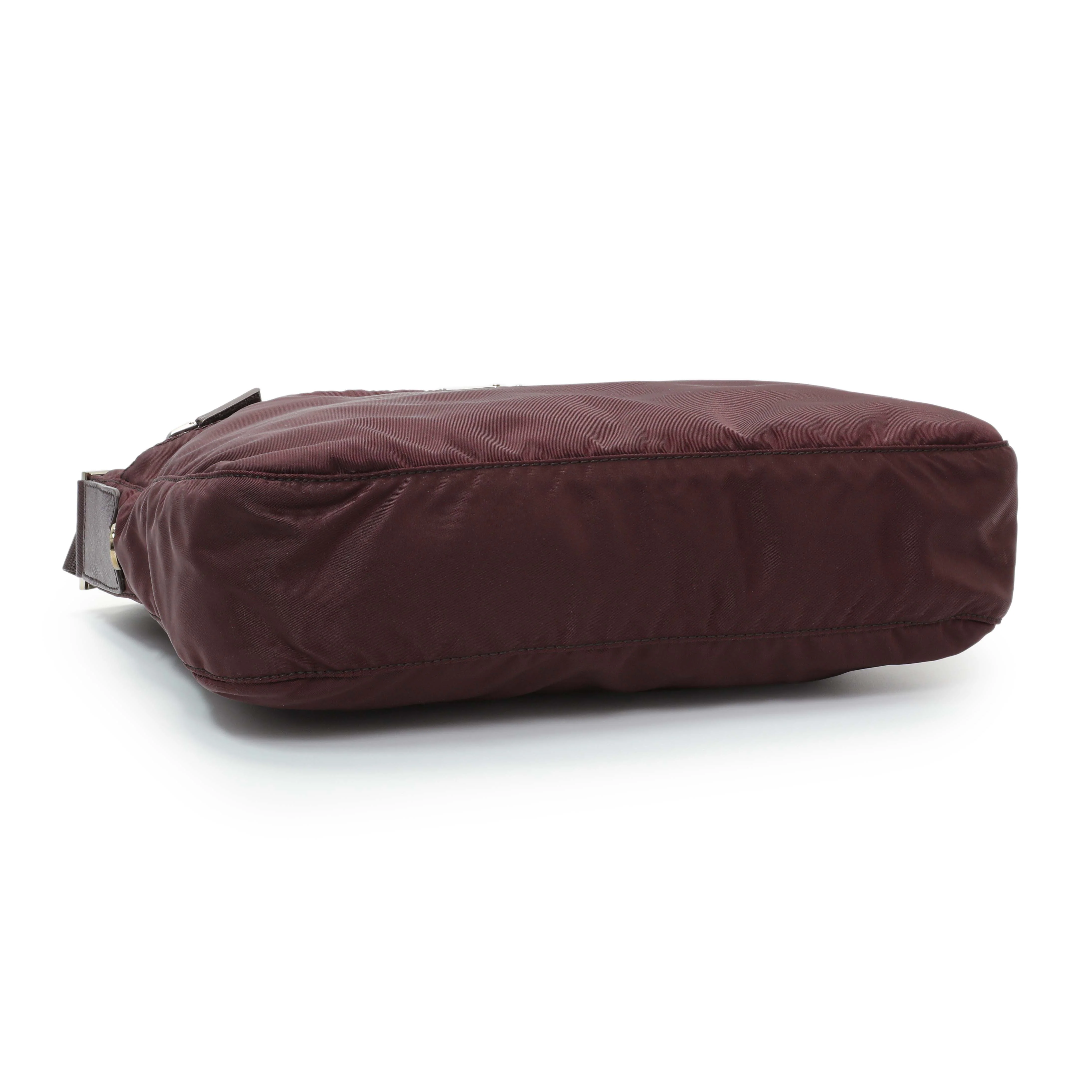 Prada Burgundy Tessuto Nylon Messenger Bag - Image 3