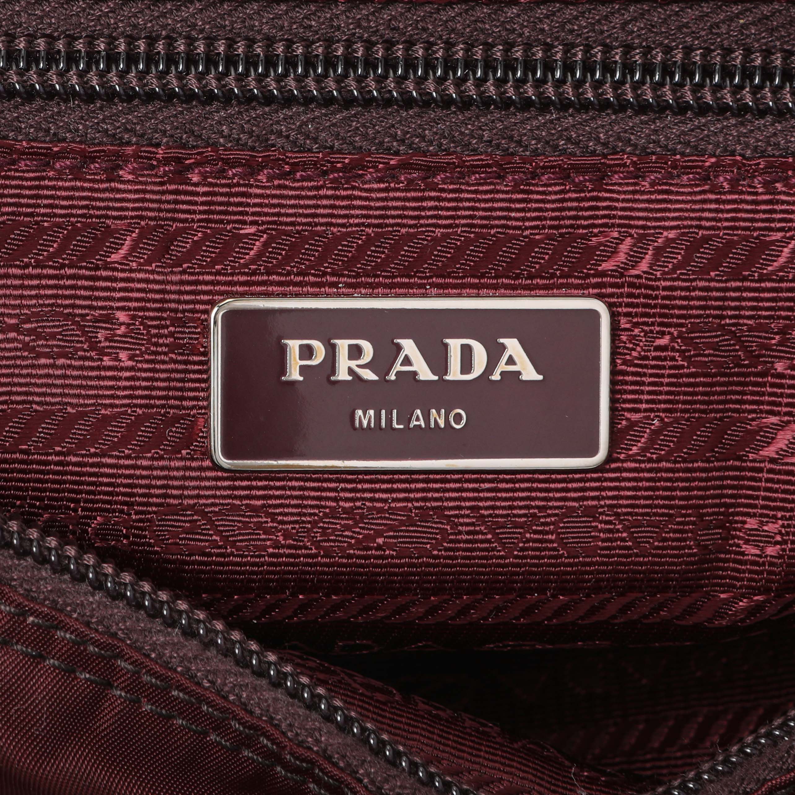 Prada Burgundy Tessuto Nylon Messenger Bag - Image 5