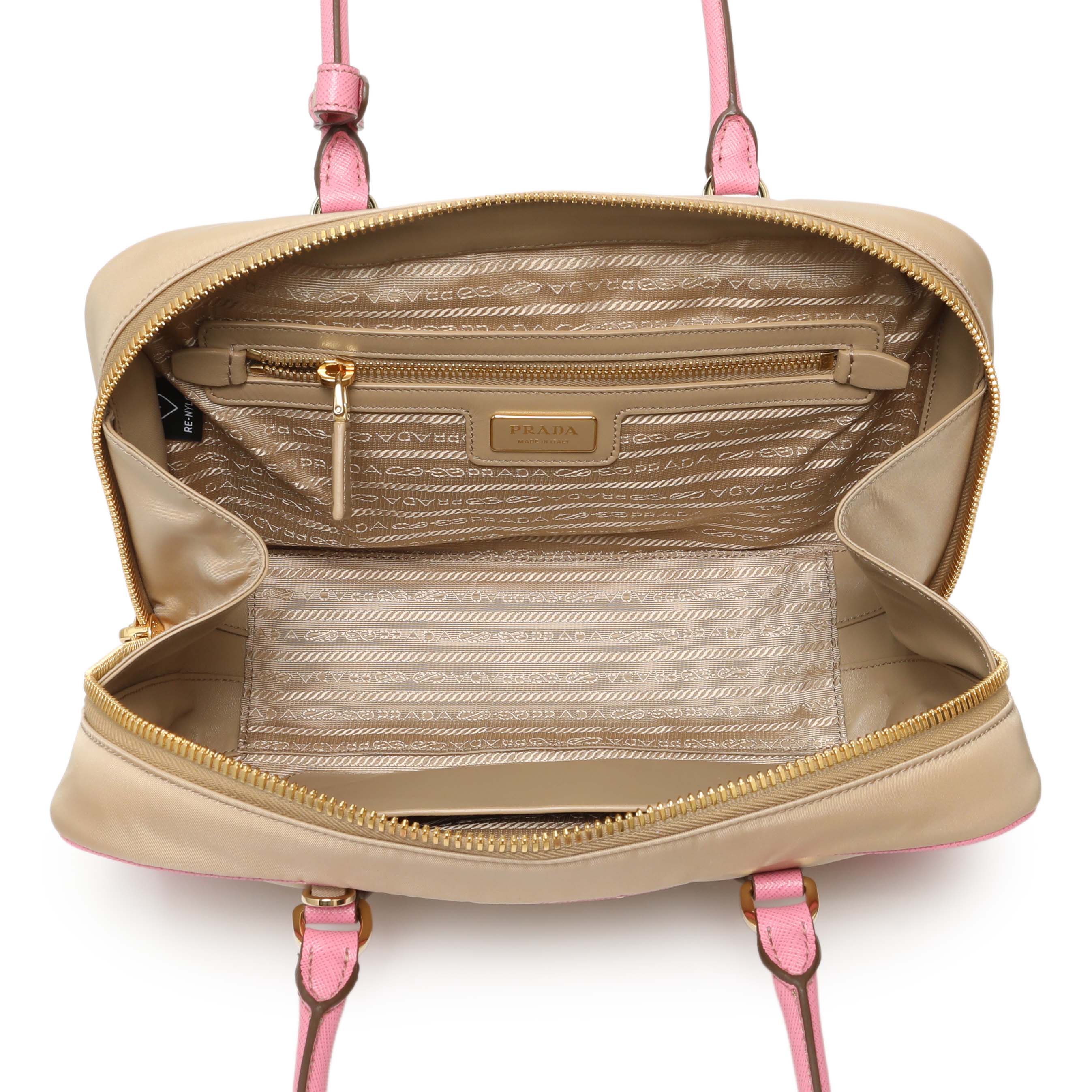 Prada Camel Re-Nylon Saffiano Medium Re-Edition 1978 Tote - Image 4
