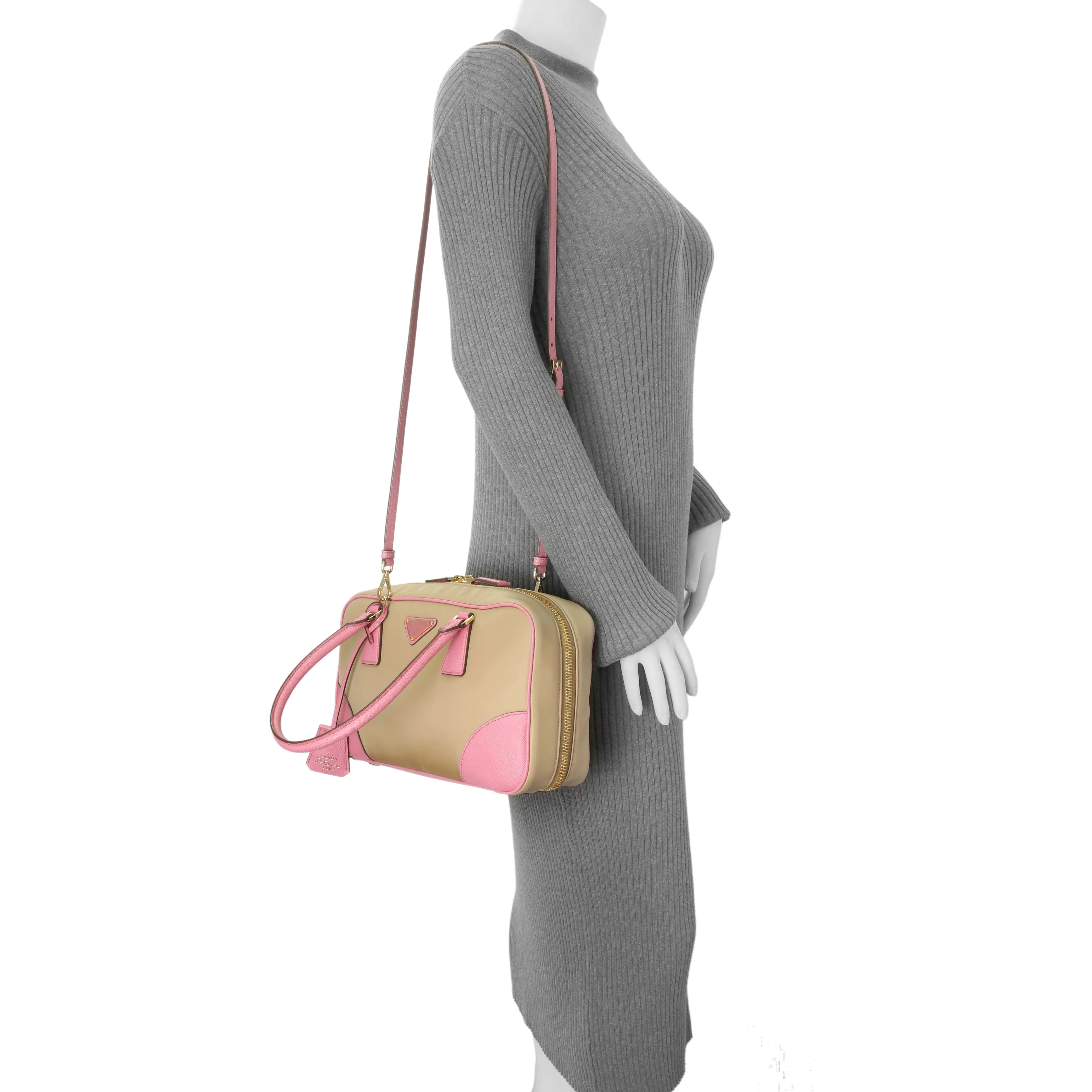 Prada Camel Re-Nylon Saffiano Medium Re-Edition 1978 Tote - Image 6