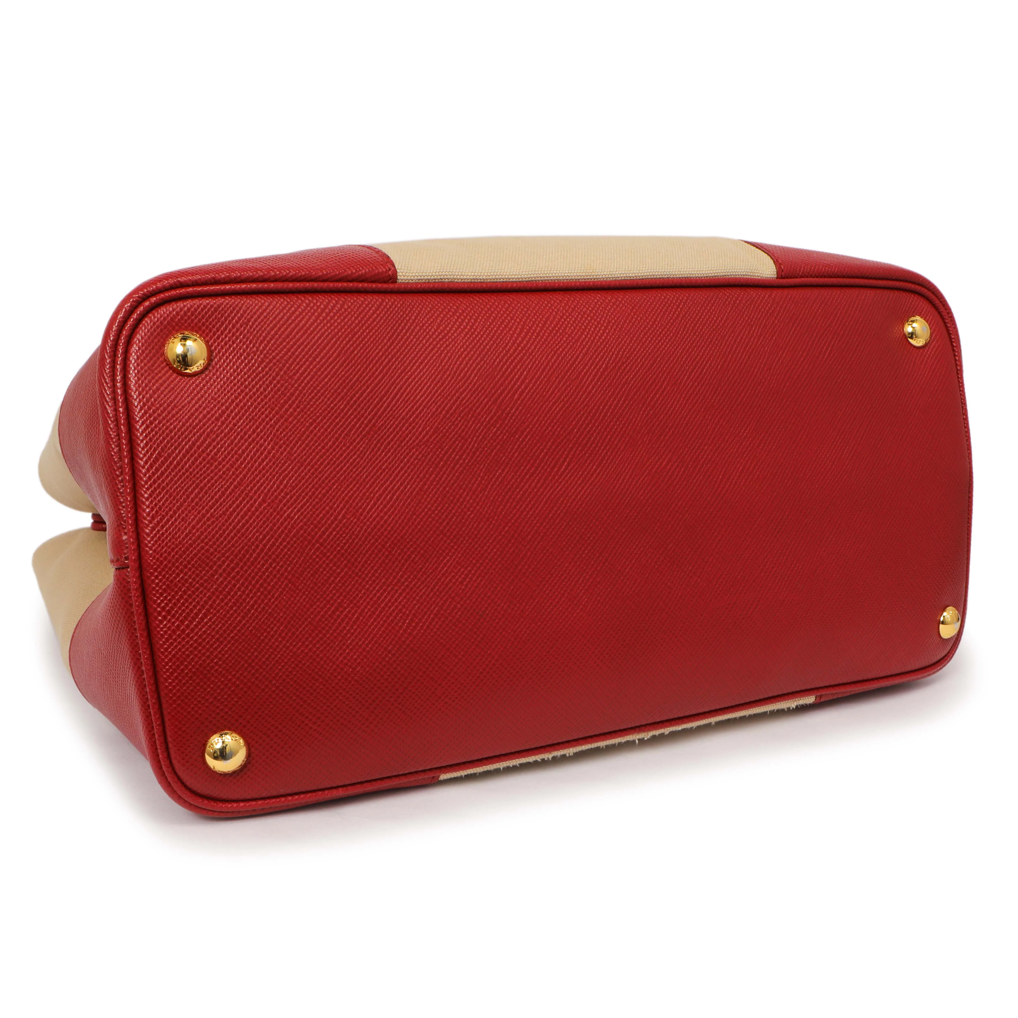 Prada Canapa Saffiano Large Double Bag - Image 3